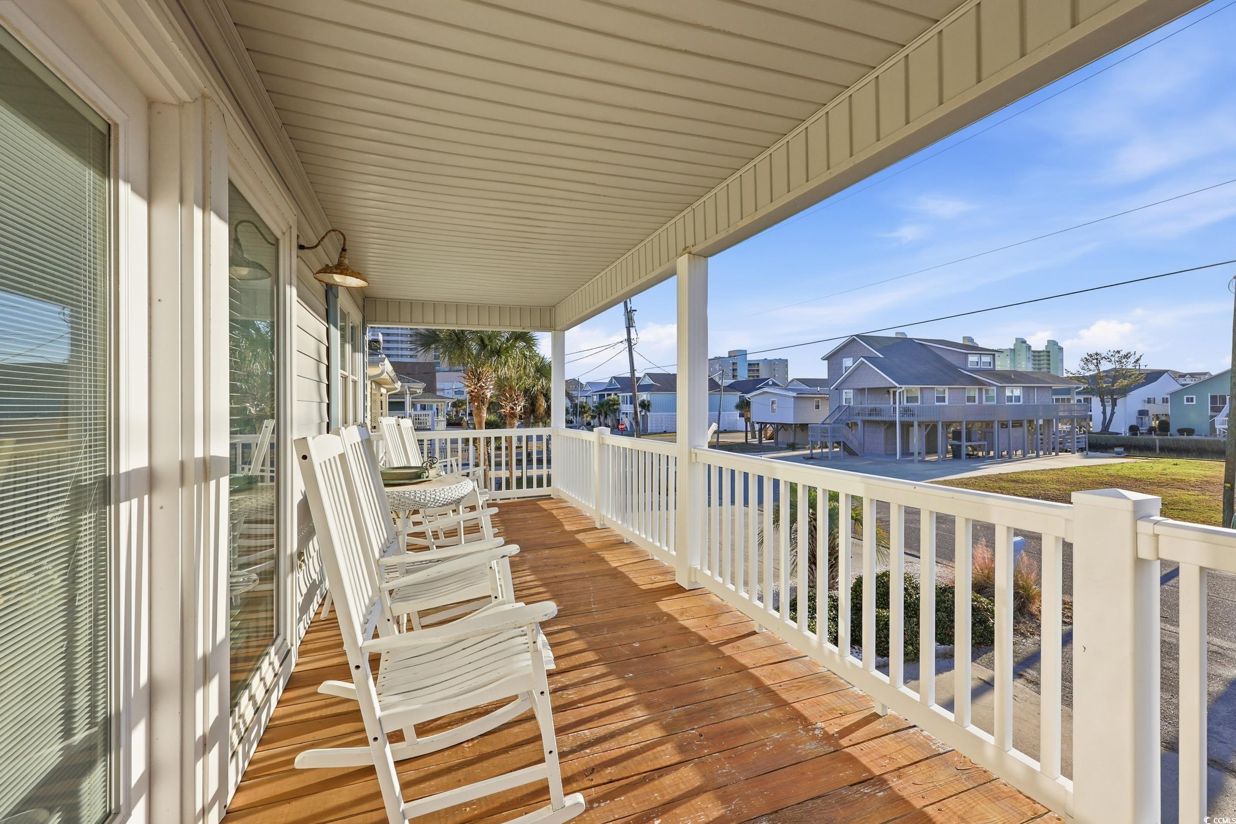 Porch featuring a residential view