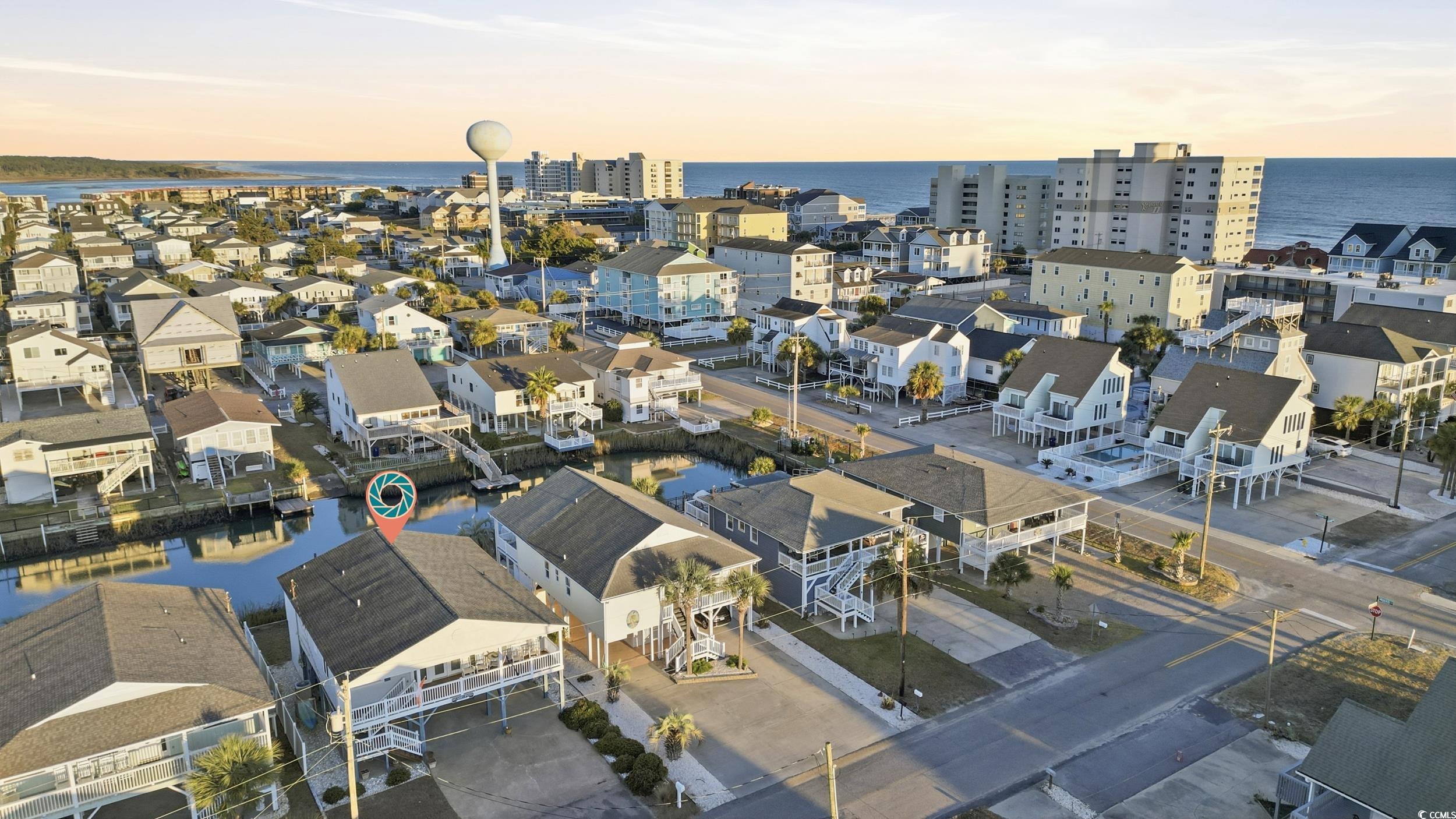 Drone / aerial view of a large body of water