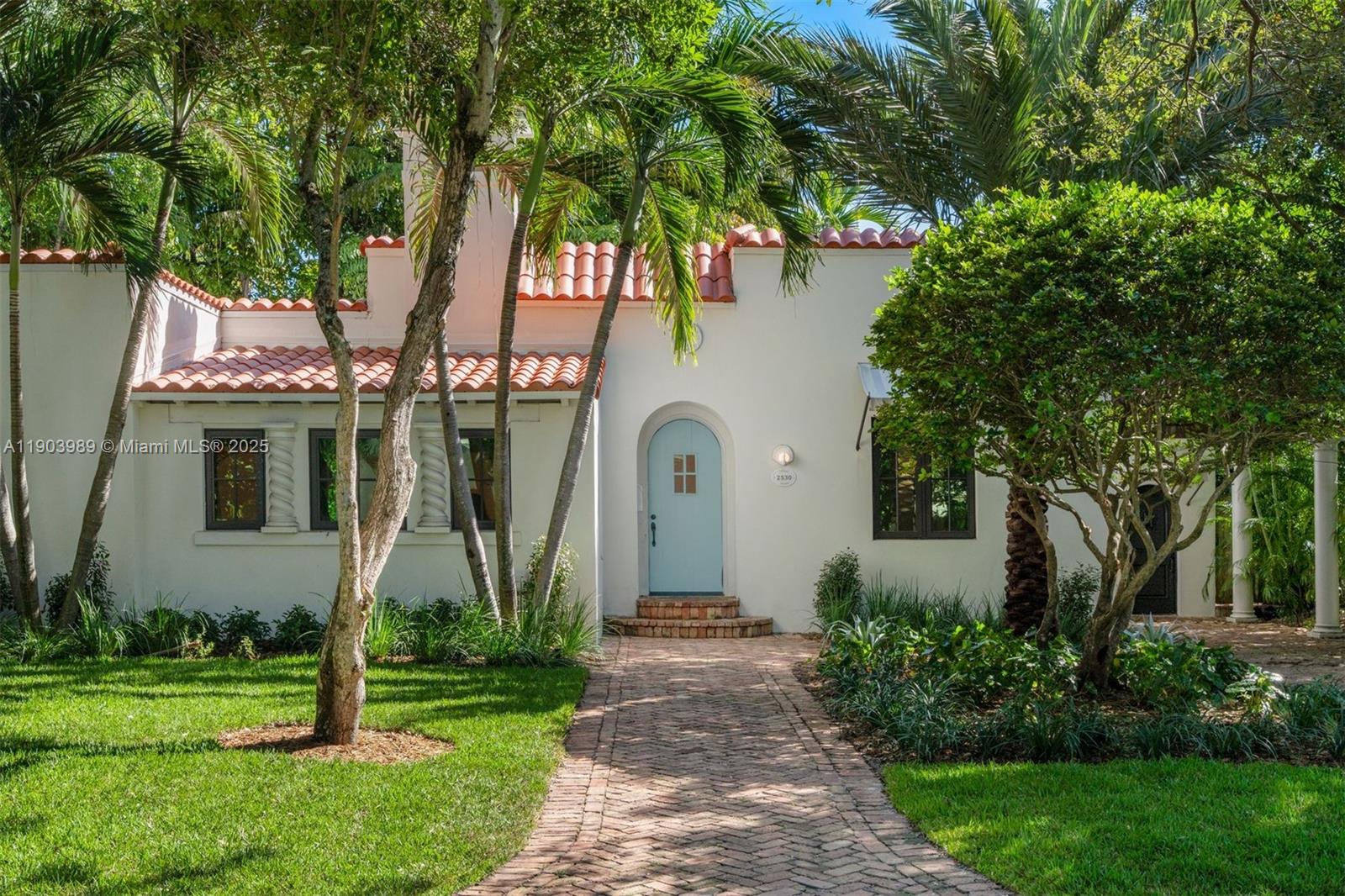 Nestled on a quiet, tree-lined street in North Coconut Grove, this charming Old Spanish–style residence offers 2,615 SF of living space on a 6,888 SF lot. The 4-bed, 3.5-bath home blends historic charm with modern updates, featuring wood-beamed ceilings, European tile and hardwood floors, and impact windows. The open kitchen boasts marble countertops, custom cabinetry, premium appliances and a dedicated breakfast area. Enjoy seamless indoor-outdoor living with sliding doors leading to a lush backyard, wood deck, and pergola. Additional highlights include an office/multipurpose room, laundry room, and carport. Close to bayfront parks, marinas, and the Grove’s vibrant village center.
