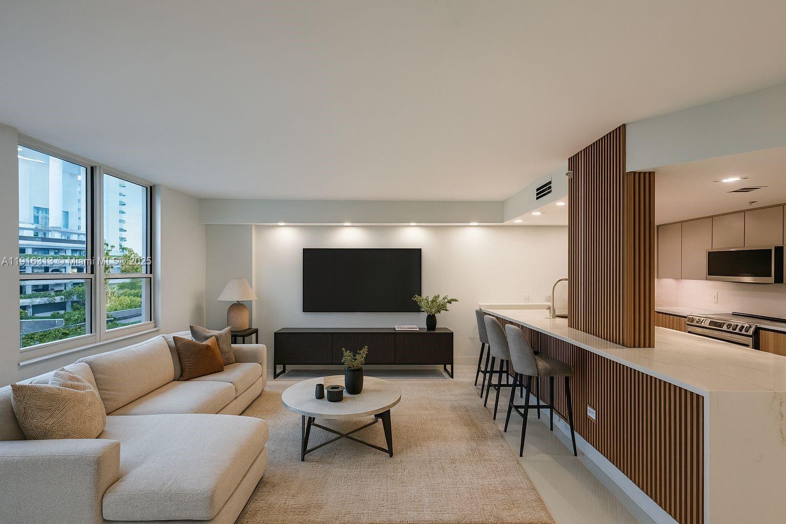 Experience the privilege of living in Brickell Key, an island oasis just steps from Miami's financial center yet perfectly removed from the noise and rush of the city.Residents of Brickell Key enjoy resort-style amenities, waterfront pathways, 24-hour security while being minutes from Brickell's top dining, shopping, and entreatment. This fully remodeled 1 bedroom, 1.5 bath unit is one of the largest one-bedroom  floor plans in the island.The oversized living and dining area provides exceptional comfort and flexibility for entertaining or working from home. The unit offers a bright open living space upgraded throughout, a contemporary open kitchen, and serene balcony with island view. Unit vacant and very easy to show.