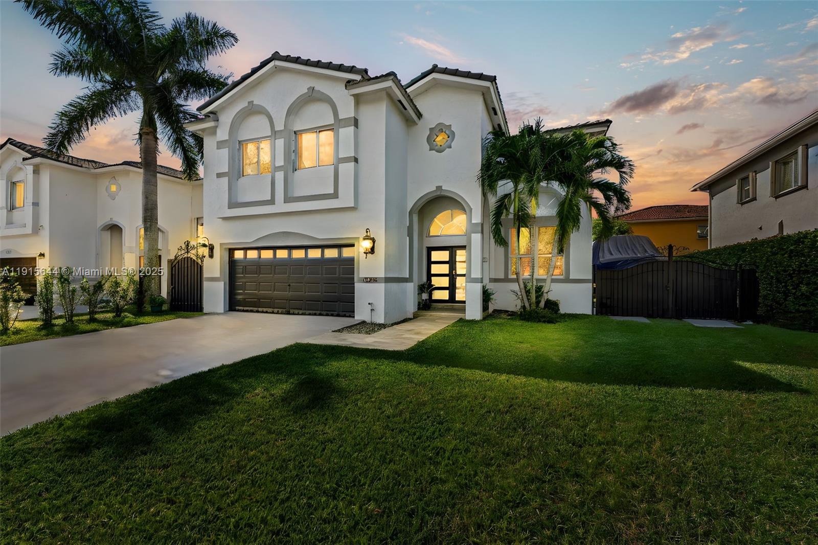 Splendid 2 story 4bed/3bath/2 car garage home located in Miami West area is immaculate with great spaces & many windows to welcome natural light. This best-in-class home is located in a lakefront cul-de-sac area that allows extra parking spaces & also great for kids to enjoy the outdoor play time in secure safe zone.  Vaulted ceilings open to spacious living/dining areas with access to covered terrace & patio areas.  Laundry room located interior near 1st floor bedroom & full bath. Home features updated new kitchen cabinets & counters, new bathrooms, side area patio to park your boat, master suite w/ balcony view of rear lake areas, generous closet storage space & more. Come Home and Live the Good Life! You deserve it.