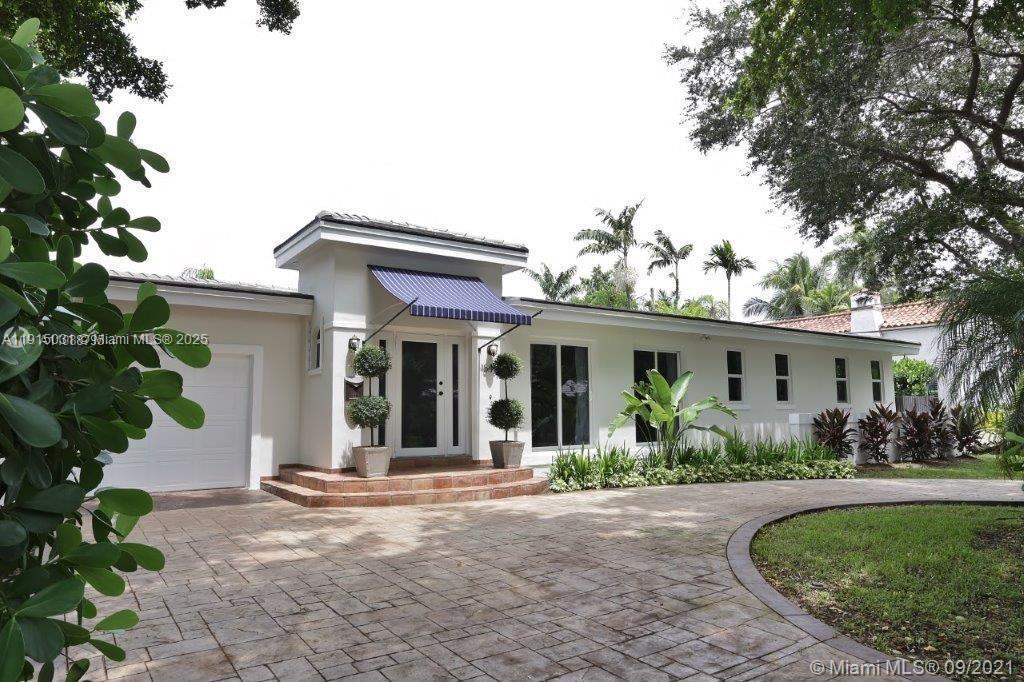 Coral Gables updated 2BR/2BR home located near UM. Master BR w/ In suite bathroom and two closets (1 - Walk-In).  Features include an air-conditioned 1-car garage w/ utility sink w/ Washer & Dryer, circular driveway, gated side yard ideal for boat storage. Rented Furnished option; Easy to show. We present all offers.