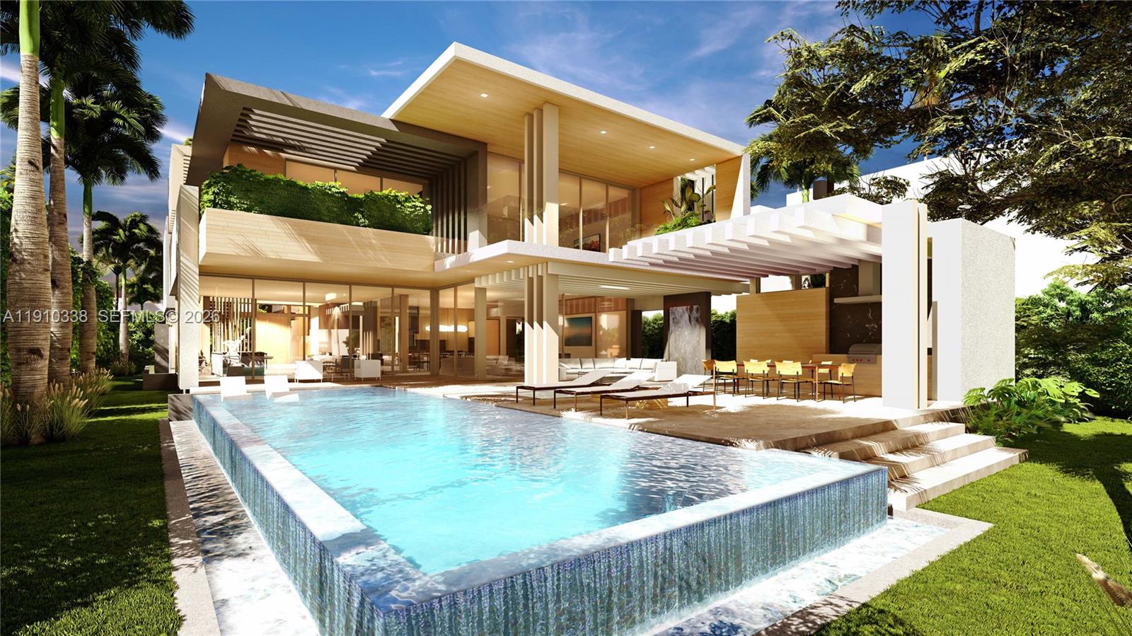 Welcome to 6300 Allison Island - A private waterfront 4035 sqft estate offering refined living inside and out. This 5-bedroom 4.5 bath home is filled with natural light showcasing open interiors designed for comfort and elegance. Set on an expansive lot of 16,243 sqft with 75 ft of water frontage, and a private dock space that overlooks the open bay water views. A spacious, serene primary suite with a private balcony, open living and dining areas, and a gourmet kitchen sets this residence apart. A separate guest house offers a fully equipped kitchen, an expansive living room, and a private gym or home office—an ideal retreat for family and guests. The outdoor space is designed for true waterfront living and effortless entertaining, creating a boater’s paradise with unparalleled access and views. Live in one of Miami Beach’s most prestigious neighborhoods, celebrated for its exclusivity and prime waterfront location.