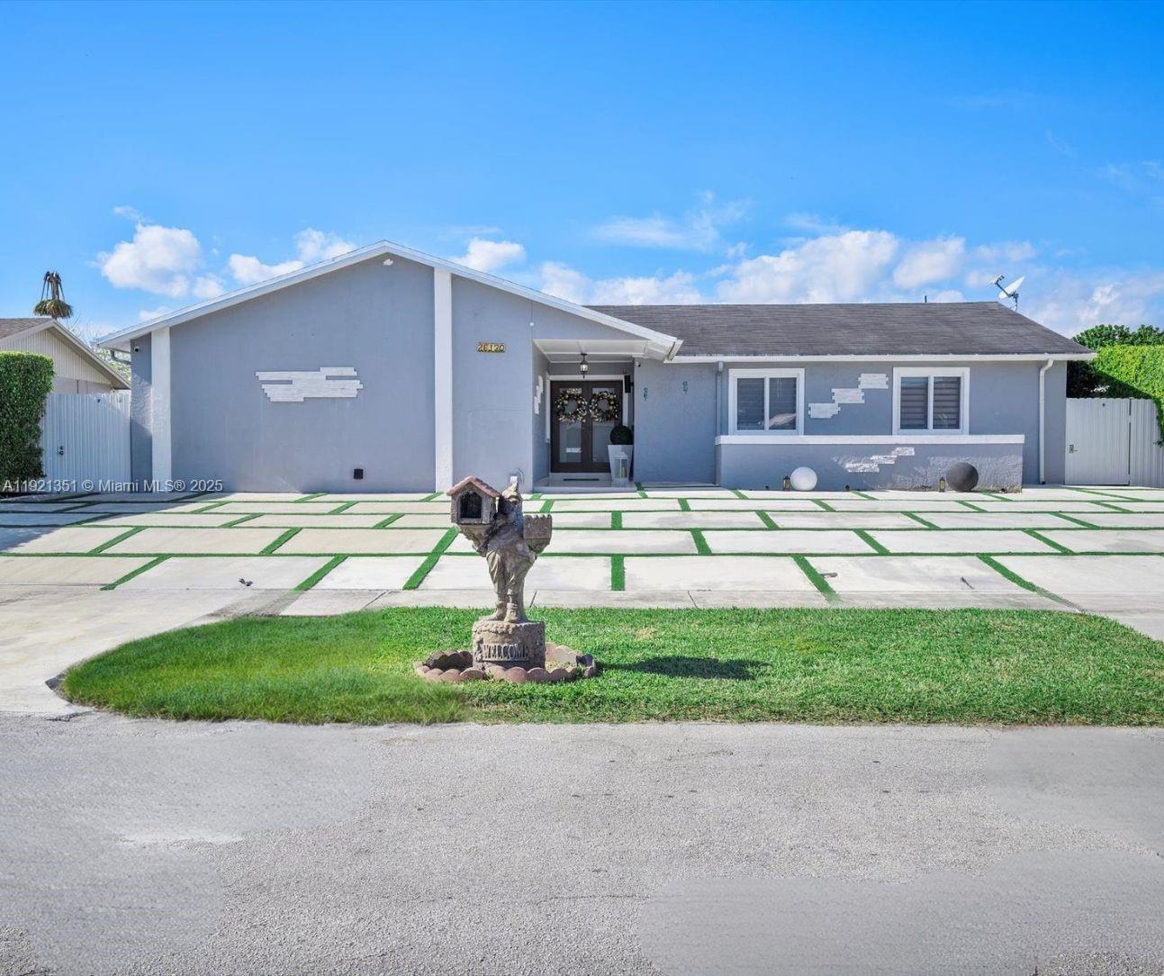 Beautifully updated 4-bedroom, 3-bath home with a den and separate laundry room. Enjoy peace of mind with a 2018 shingle roof. Full remodel completed in 2022, including electrical panel, plumbing, HVAC, water heater, impact windows/doors, and vinyl flooring. Modern kitchen with quartz countertops and stylish remodeled bathrooms. All bedrooms feature custom built-in closets. Outdoor living at its best with a fully equipped kitchen (gas cooktop + full-size refrigerator), saltwater above-ground pool with brand-new deck, hedges for privacy, and a professionally installed whole-house generator. Oversized slab-and-artificial grass driveway recently upgraded that fits more than 5 cars at the same time. Solar panels are owned and financed through GoodLeap (not PACE); buyer may assume with lender approval. Minutes from Turnpike (exit 9), top schools, shopping, restaurants, and more.
