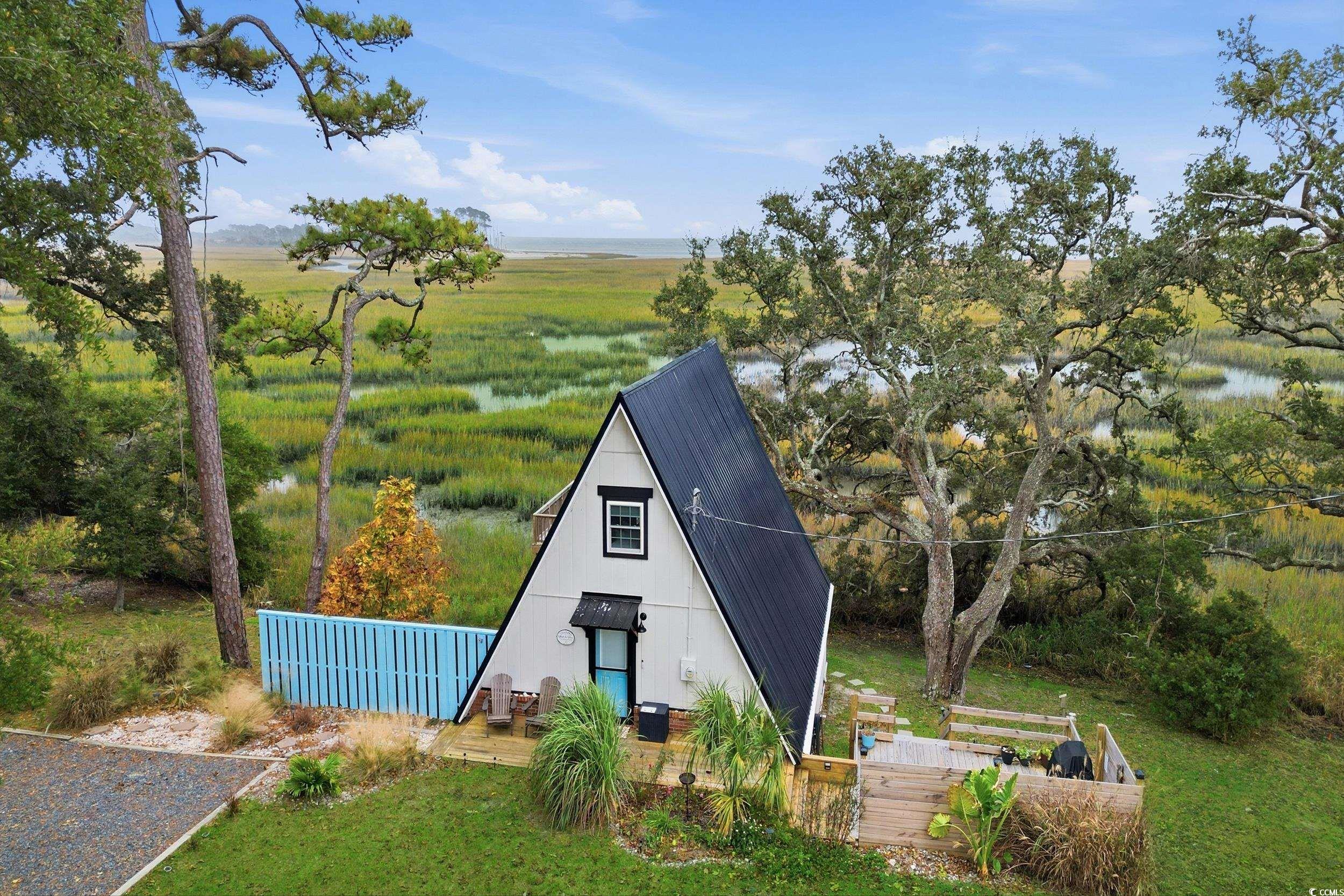 View of outdoor structure with a view of countryside
