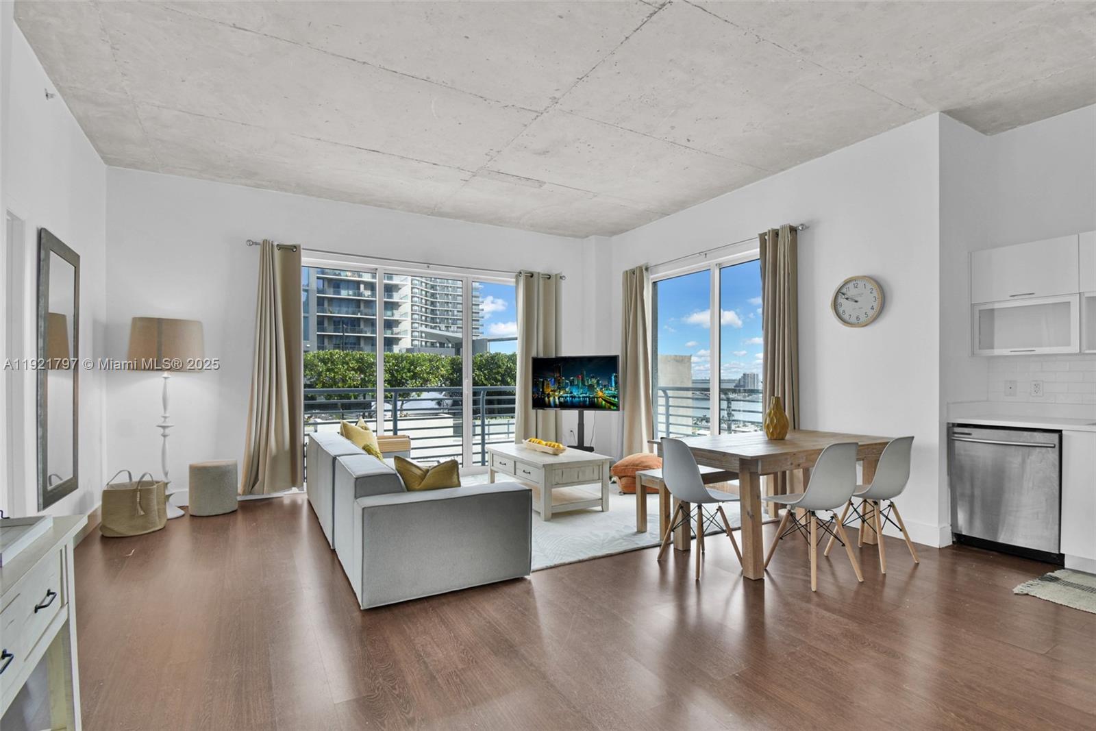 Bright and recently renovated, this stunning two-bedrooms corner unit features a balcony with city and bay views. Experience vibrant Downtown Miami living at The Loft! The unit features stainless steel appliances, terrazzo countertops, high ceilings, and an in-unit washer and dryer. Amenities include a fitness center, heated pool, spa, party room, and 24-hour security. Just steps from Miami Dade College, the AA Arena, Bayside and right across from the Metro-Rail. A short drive to South Beach and Brickell. Proof of income and credit report required. Parking is $60/month. Unit is rented till 12/31, but can be shown with 24 hours notice.