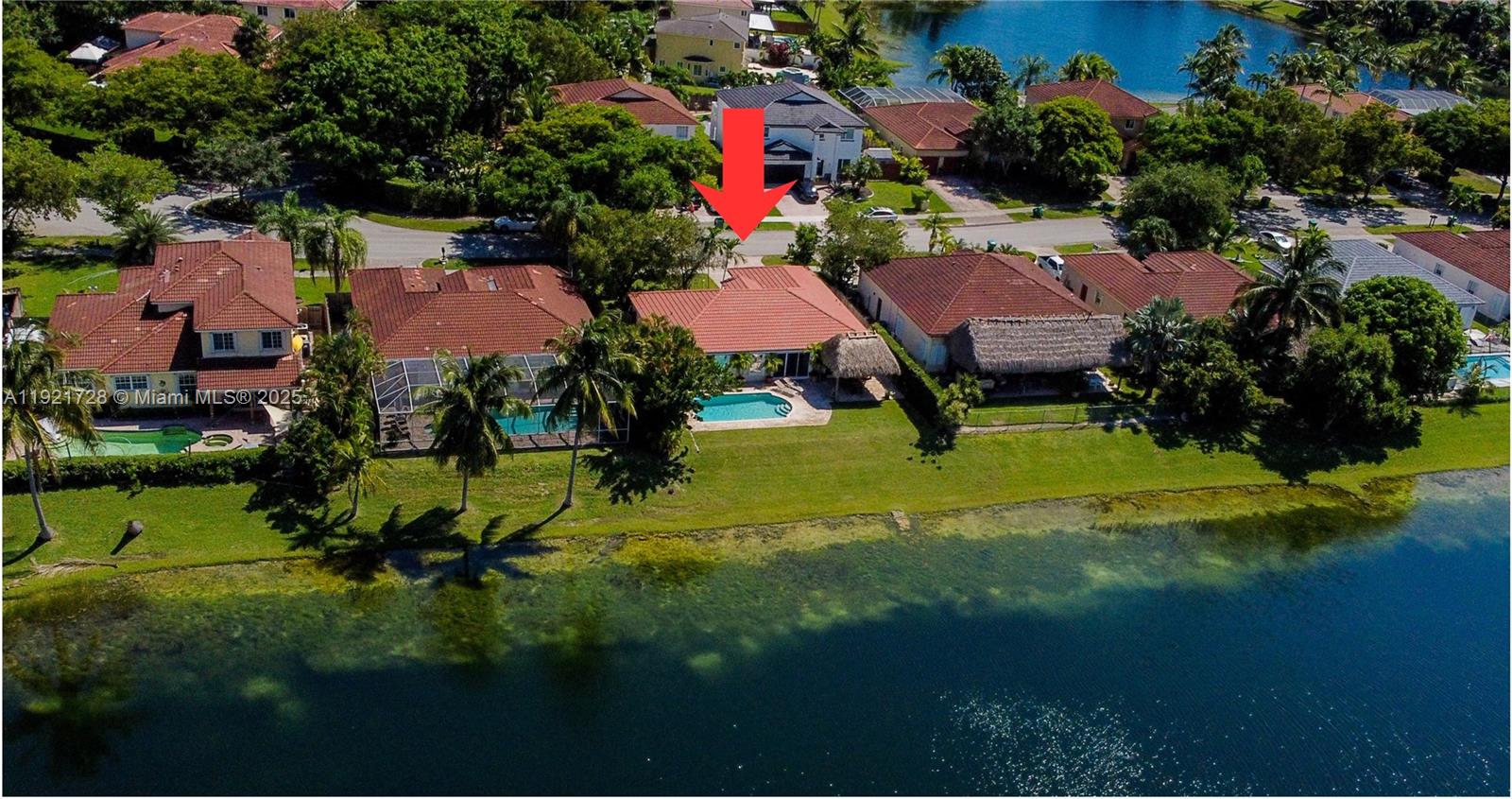 Experience true Florida lakefront living with year-round sunsets!Lakefront pool home offering a calm, open layout and unobstructed water views from the main living areas and primary suite. Bright interiors, natural tones, and wood accents create a warm atmosphere. The backyard features a covered tiki area with fan, perfect for gatherings, plus a portable grill and a Cuisinart griddle on wheels.House features 3 bedrooms + office, 2 bathrooms, impact protection (accordion and/or impact windows), salt-system pool, sprinkler with well, smart alarm, remote lock, auto-on lights, camera system, and exterior LED lighting.Home is sold FULLY FURNISHED with a warm, natural aesthetic and custom wood furniture, including artisan pieces and quality décor. Some art pieces are not included, but all electronics and fixtures are, making this property truly move-in ready and ideal for relocations.HOA is paid quarterly and averages $94/month. It covers lake maintenance and community aesthetics. Prime location east of Old Cutler Road, close to top schools, parks, and Black Point Marina. Cutler Bay is a booming city in Miami-Dade, with plenty of attractions, dining, and shopping options. The home is close to the Turnpike, taking just a 35-minute drive—outside rush hour—to reach Miami International Airport. Built in 1996 under the significantly improved 1994 Building Code. Photos may not show current color scheme of the house-windows. Great opportunity to own this home! Easy to show!