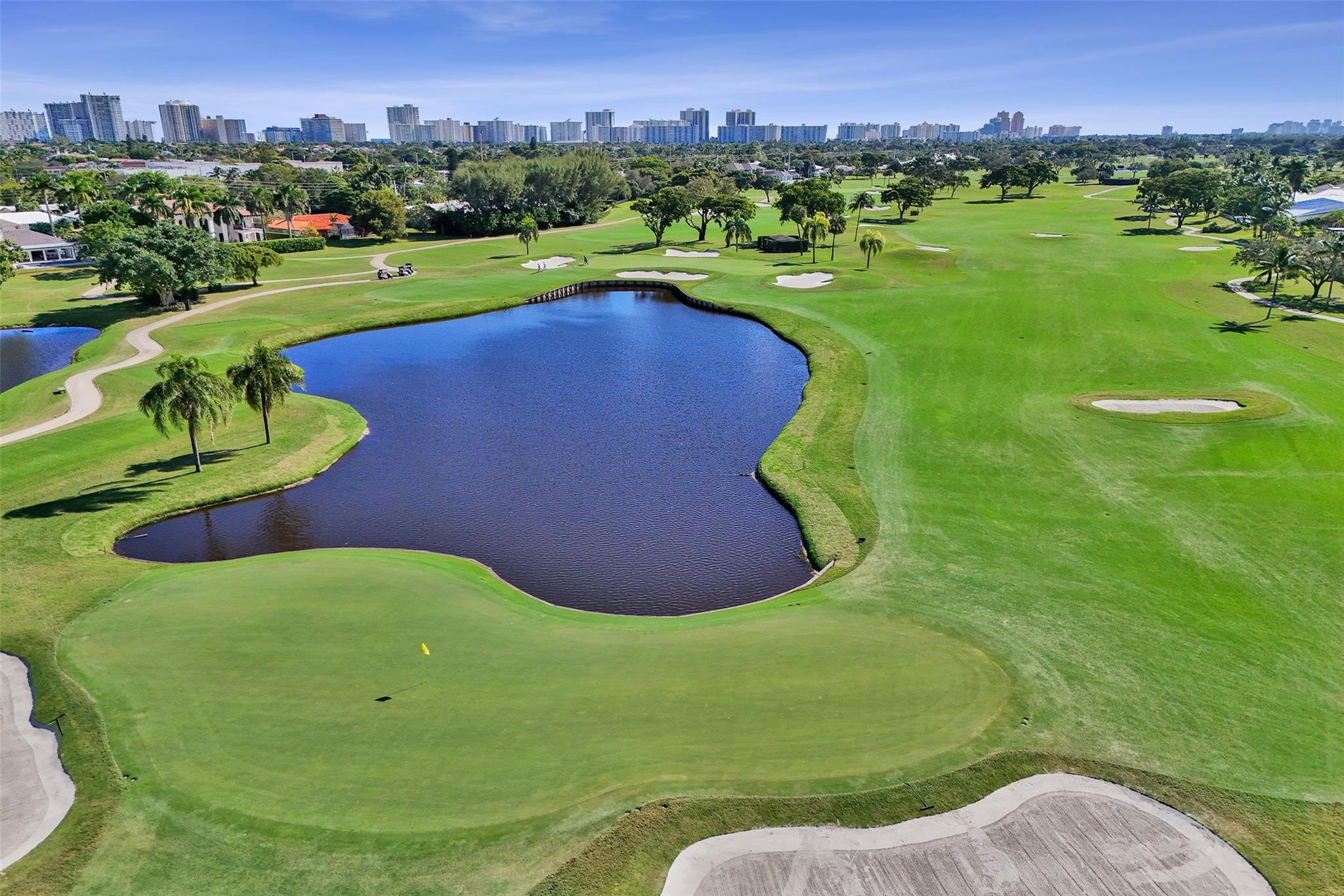 Beautiful south facing views of the Coral Ridge Country Club golf course.