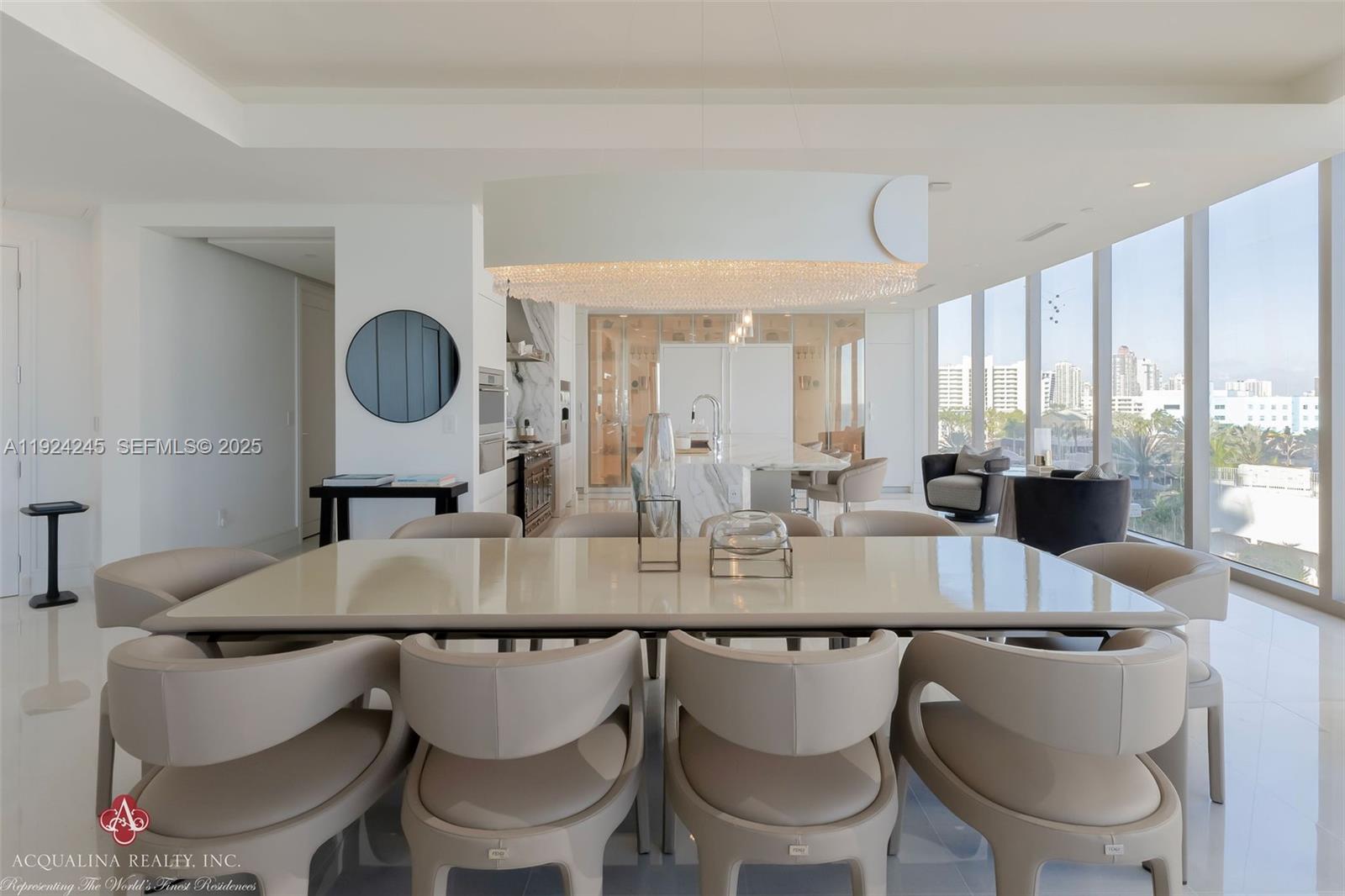 Splendid direct oceanfront corner residence 4 Bedroom, 5.5 Baths with over 4000 sqft interior space in the prestigious the Estates at Acqualina. This turnkey home is fully finished and furnished by Luxury Living high-end brands as Fendi, Trussardi, Versace and Bently. The residence also includes a state-of-the-art smart home automation system, custom closets, electric shades, elegant wallpaper, fireplace, La Cornue gas range and pizza oven. Enjoy the direct ocean, intercostal and city views from two large terraces with a summer kitchen, and a sauna. The Estates at Acqualina offer five-star exceptional services and amenities. Enjoy the Five Star Acqualina lifestyle and be amongst the selected few that get to call the Estates Home! ACQUALINA REALTY OFFICE ON SITE -OPEN 7 DAYS