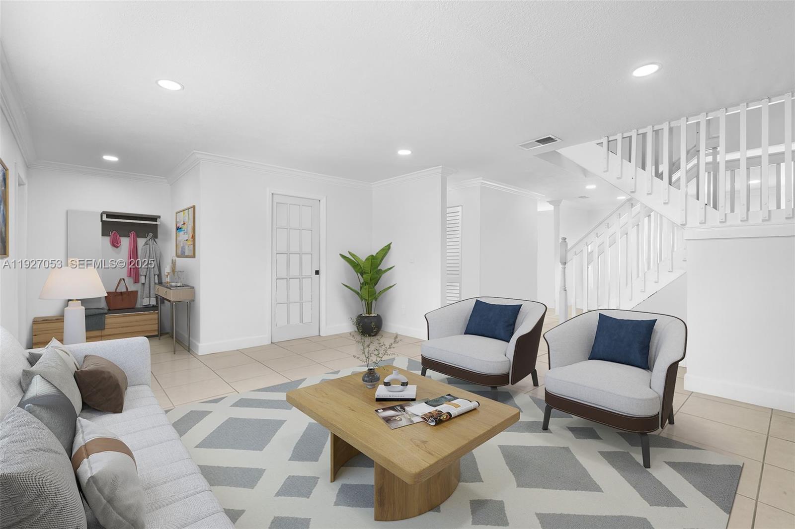 Own this upgraded 3/2.5 Cutler Bay townhouse with only 3% down & affordable HOA! Enjoy a 2021 A/C, 6-yr-old fridge, crown molding, high-hat lighting, washer & dryer in-unit, and popcorn ceilings removed. Primary suite has a walk-in closet; all bedrooms feature wall-to-wall closets. Updated vanities in the half bath & master. Home includes spacious front and back patios, both fully fenced for privacy. Community freshly painted 2 yrs ago with A+ schools, tennis court, clubhouse, pool, landscaping, exterior insurance & termite treatment included. Close to Black Point Marina, parks, shops & dining. Move-in ready!