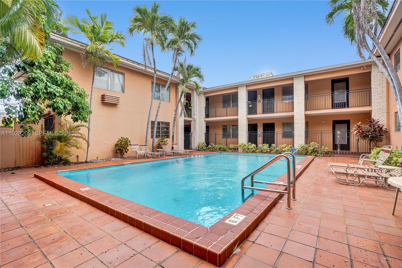 Available Immediately! Spacious and fully remodeled 1BD / 1.5BA corner unit on the second floor in the heart of Downtown Coral Gables—just off Ponce de Leon and Santillane Avenue. This bright residence features brand-new kitchen appliances, GAS stove, in-unit washer/dryer, and a new mini-split A/C system. Private pool and on-site parking available. Unbeatable location with the Coral Gables trolley steps from the building and minutes to Miracle Mile, the Biltmore Hotel & Golf Course, University of Miami, restaurants, cafés, shops, parks, and more.Easy to show, fast approval, and move-in ready!