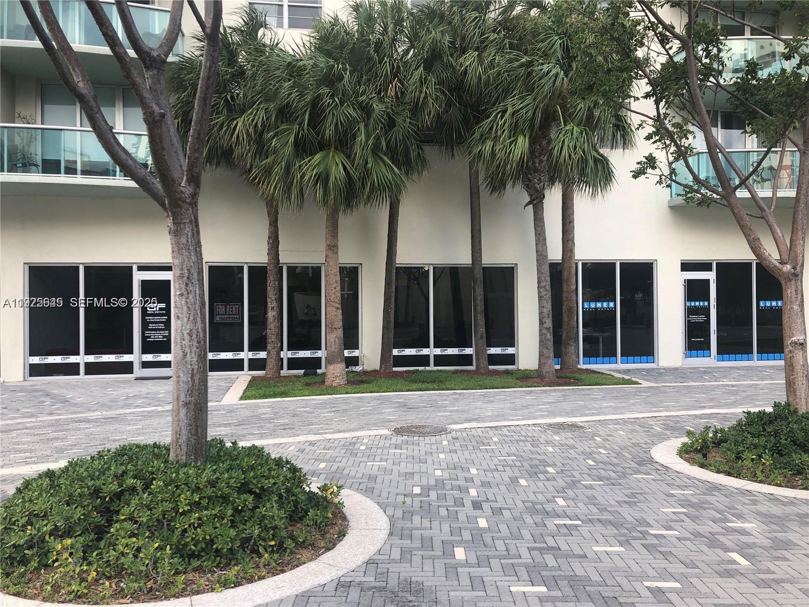 Rare opportunity to rent a commercial space in Sunny Isles Beach !!! Flex use: Retail, Bank, Law Office, Accountant Office, Dentist, Real Estate, Insurance, Saloon, SPA, MKT, you name it. Built to suit 1500 sq ft + bathrooms. Community of 1,200 units (3 towers), and great exposure to Heritage Park. Covered parking. Next to high income neiborghod Golden Beach. Base rent + NNN (includes power, water & sewer, basic internet, cable, thrash and property taxes). HURRY, IT WON'T LAST LONG !!!