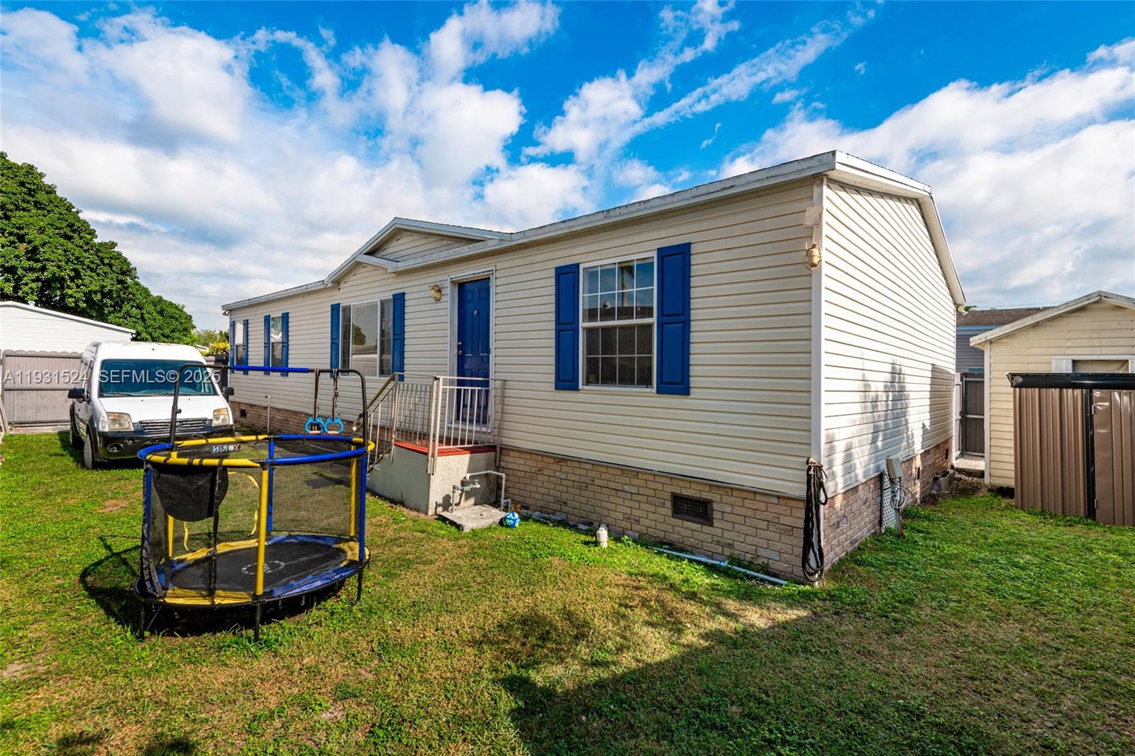 Spacious 3-bedroom, 2-bath double-wide mobile home located in the all-ages, guard-gated Coco walk Estates community. Home features recent updates including new kitchen and bathroom countertops and flooring, new sinks and toilets, fresh interior paint, and a roof approximately 7 years old. Interior laundry room.Sale includes mobile home, land, and storage shed. Community amenities include a pool and low maintenance fees. Pets and rentals permitted. Convenient location near US-1 and Florida’s Turnpike, with proximity to the Florida Keys and National Parks.