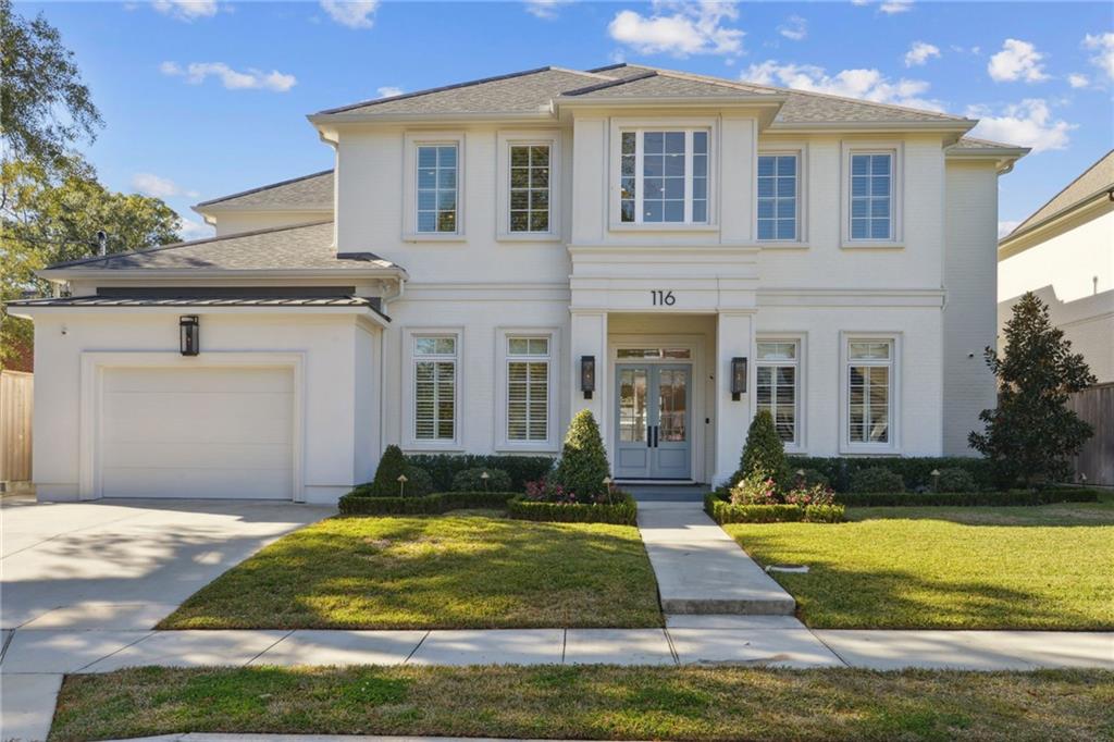 Live like a Champion in this luxury Old Metairie home!  A grand entryway with soaring 22' ceilings makes an unforgettable first impression and invites you to the expansive open-concept living and kitchen area. Custom cabinetry, quartzite counter tops, walk-in pantry, built-in bar, and Thermador appliances including a 92 bottle wine fridge complete this chef's kitchen. The first-floor primary suite offers a private retreat with a spacious walk-in closet and a spa-inspired bathroom. A formal dining room and private office round out the thoughtfully designed first floor.Upstairs you'll find four generously sized bedrooms, each with its own ensuite bathroom, including one suite that could easily serve as an additional primary bedroom. Two bonus spaces could be used either as a theater room, home gym, den, or playroom. With a dedicated laundry room downstairs, you have an additional washer/dryer for the second floor.The outdoor living space is unparalleled, and designed for year-round enjoyment. A large covered patio with an outdoor kitchen and half bathroom overlooks a brand-new pool and spa. The separate custom-built pool house features an outdoor fireplace and private guest quarters with a full bathroom. High-tech highlights include a generator, security cameras/system, and speakers throughout.  Make this game winning home yours today!