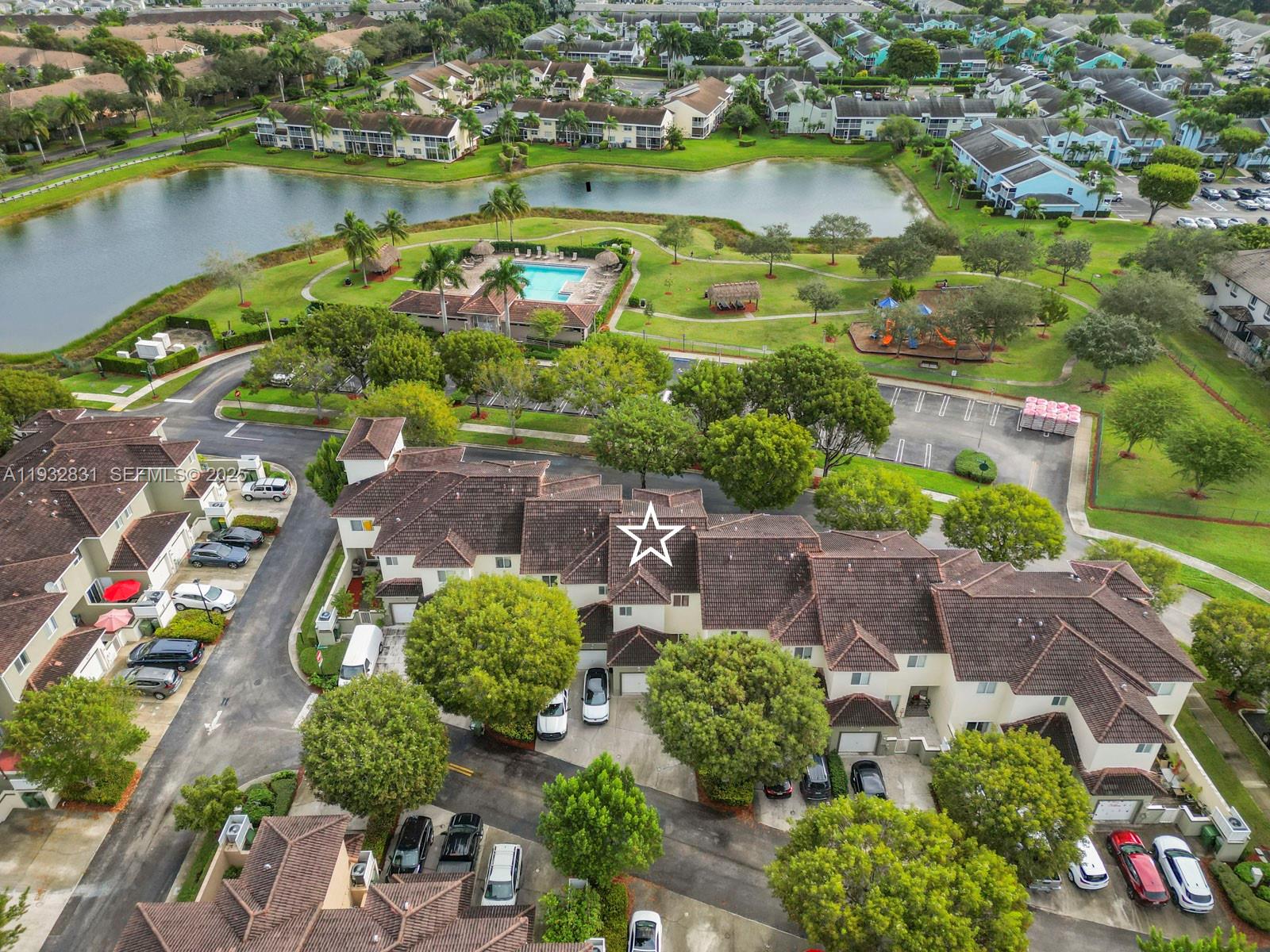 $2,000 SELLER CREDIT AT CLOSING AVAILABLE FHA & VA Approved! The best located townhome in Keysgate! This freshly painted & well maintained 2-bedroom, 2.5-bath townhome is an excellent opportunity for first-time buyers or anyone seeking low-maintenance living. Ideally located with unobstructed front views of the community amenities, the unit sits directly across from the pool and near ample guest parking. Both bedrooms are upstairs and feature private en-suite bathrooms, while a convenient half bath is located downstairs for guests. Residents enjoy resort-style amenities including a pool, tennis, pickleball and racquetball courts, playground, and 24-hour roving security. The association fee covers internet, cable, alarm monitoring, exterior landscaping, building insurance, roof, pest control, and full access to all amenities—offering true worry-free living. Easy to show & move-in ready.