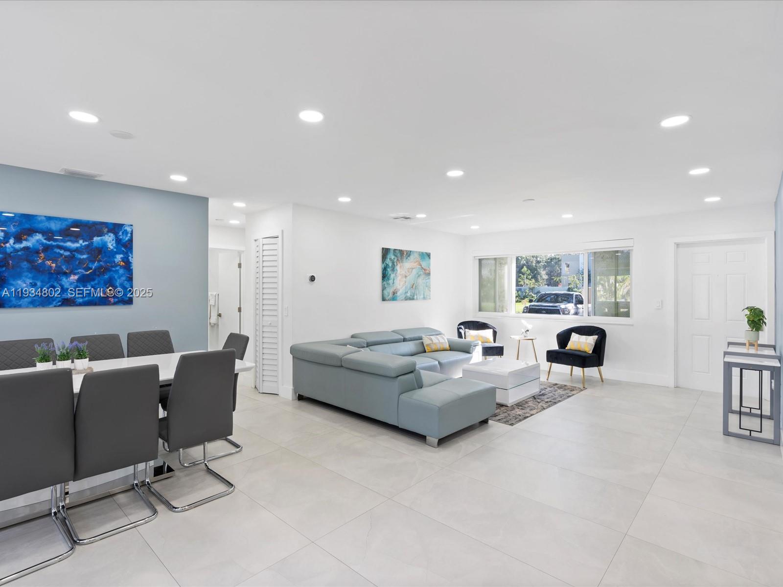 Open-concept living area at 4121 54th Ct - Home in Dania Beach