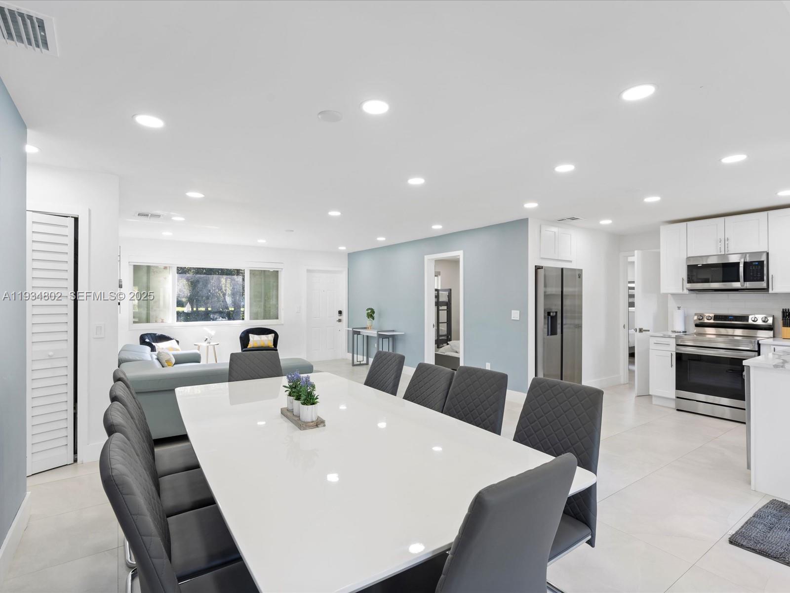 Modern kitchen with designer features at 4121 54th Ct - Home in Dania Beach