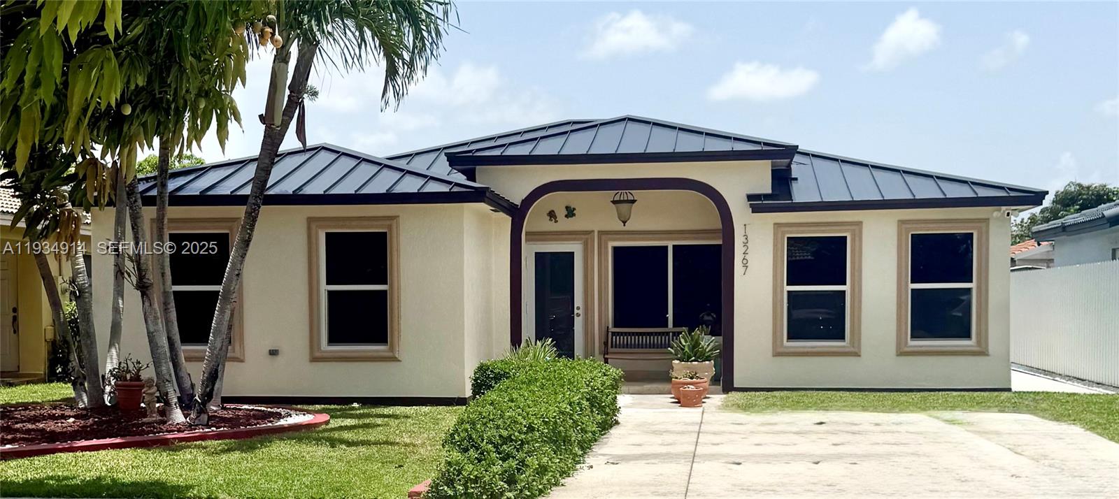 This great 4-bedroom 2-bathroom home is a true gem, NO HOA! Featuring a split plan, All-tiled floors, Stainless steel appliances, Built in closets in all bedrooms, Zebra blinds throughout, An aluminum roof that’s only 2 years old. AC unit also 2 years old. Brand new washer & dryer, Impact windows & doors. Spacious covered terrace invites you to relax & entertain family & friends. A convenient shed for your tools & storage. Being a one-owner home, it’s been well maintained & is ready for your personal touch. Don't miss this opportunity to own this great home. Schedule your showing today. This will not last!