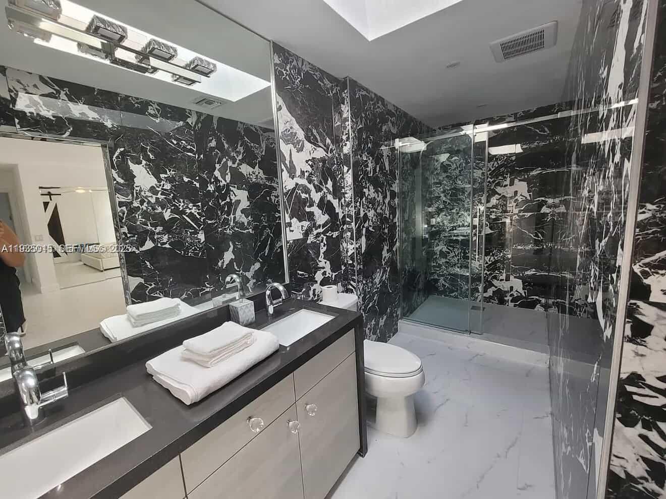 Designer master bathroom at 270 7th St - Home in Dania Beach