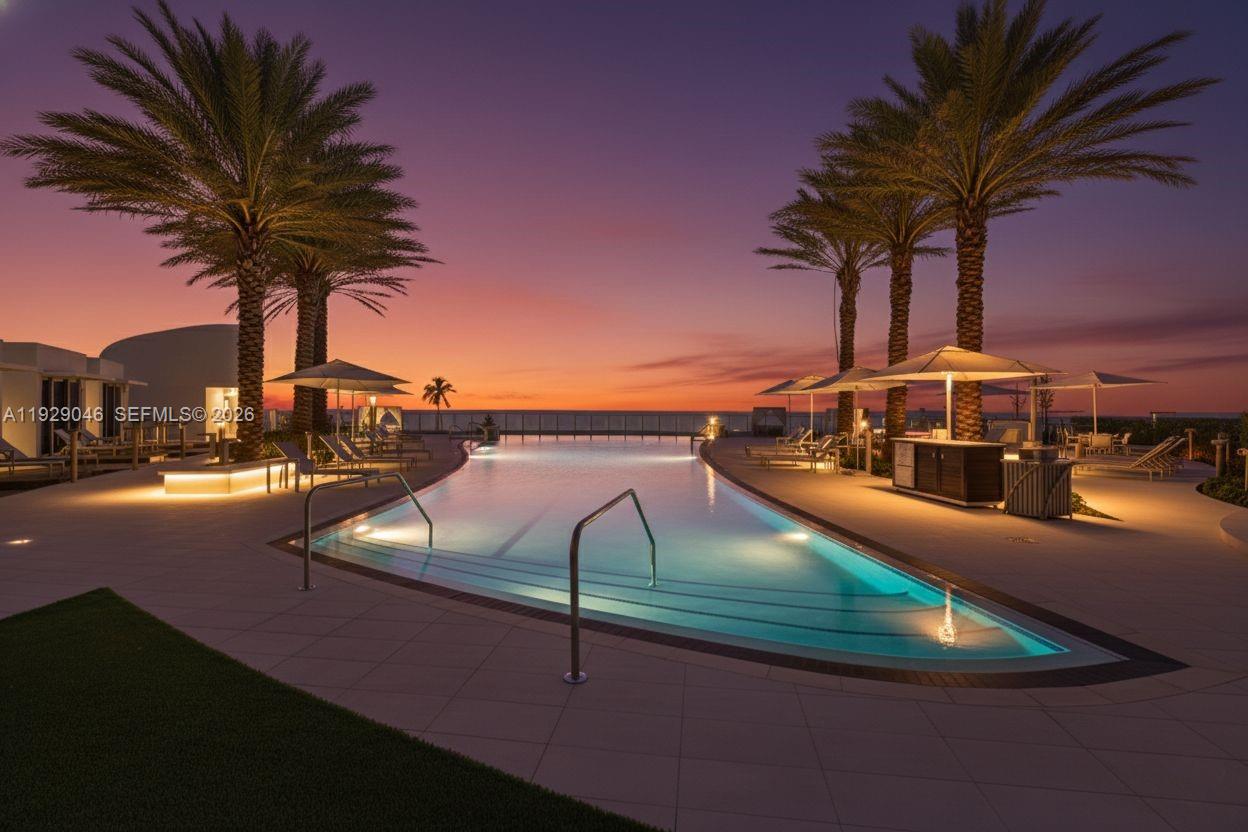 Welcome home to your South-Facing Crown Jewel in the Paramount! Exit your private elevator into a sanctuary of curated coastal elegance. With over 3,350 Total SFT & 2 balconies, Residence 705 is one of only 85 boutique homes in the prestigious Paramount, offering an unrivaled vantage point where the Atlantic Ocean, Intracoastal, and city skyline converge. What distinguishes this property is its coveted southern exposure, bathing the home in a perpetual arc of light from sunrise to sunset. This rare orientation creates a natural wind-shield, transforming one of the largest private balconies on the beach into a serene, year-round outdoor salon for alfresco dining and starlit entertaining. Bespoke Artistry & Intuitive Design refined with over $300,000 in custom upgrades. The epicurean kitchen is a masterwork of Italkraft cabinetry, Quartz, Wolf, Sub-Zero, and Bosch suite with dedicated wine preservation. A stunning centerpiece wet bar with a Scotsman ice system anchors the social space, while smart-lighting & acoustics allow for effortless sensory mastery. An Exclusive Private Club Lifestyle is what you deserve as you indulge in private oceanfront dining at the building’s signature restaurant Truluck's, infinity-horizon pool, retreat to the wellness center & yoga studio. The 24-hour Porte-cochere ensures your beach experience is seamless, Nestled against the protected 35-acre Bonnet House Estate. NO assessments, furniture package negotiable. Simply write a check, unpack & enjoy