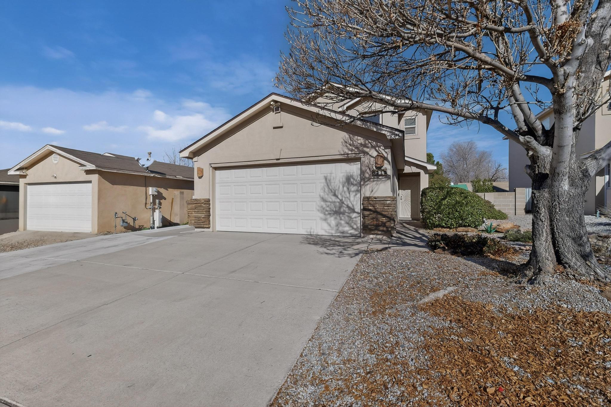 Welcome home! This home is conveniently located to provide easy access to Paseo Del Norte and I25. From extra parking in the front to the backyard appointed with a grill station and water feature, this home is made for you and your guests! This home offers a flowing floorplan and ample storage space, and the main-level office space is perfect for your work from home needs. The kitchen boasts beautiful granite counters, lots of counter and cabinet space with a pantry to boot. Enjoy a large, sunny primary bedroom with a tastefully upgraded walk-in closet space. Start the new year in your new home!