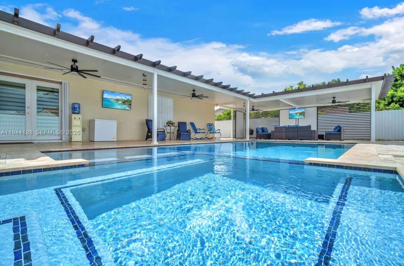 Stunning, fully remodeled 4-bedroom, 3-bath single-family home designed for both comfort and luxury living. Step outside to your private resort-style backyard, complete with a custom built-in BBQ area with gas stove and wine cooler, a heated saltwater pool, relaxing jacuzzi, and a convenient poolside half bath. This home offers peace of mind with new plumbing and electrical systems completed with permits, a 2017 roof and A/C unit. Perfectly located near major highways, supermarkets, dining, and entertainment. A true turnkey property offering luxury, functionality, and an unbeatable lifestyle.