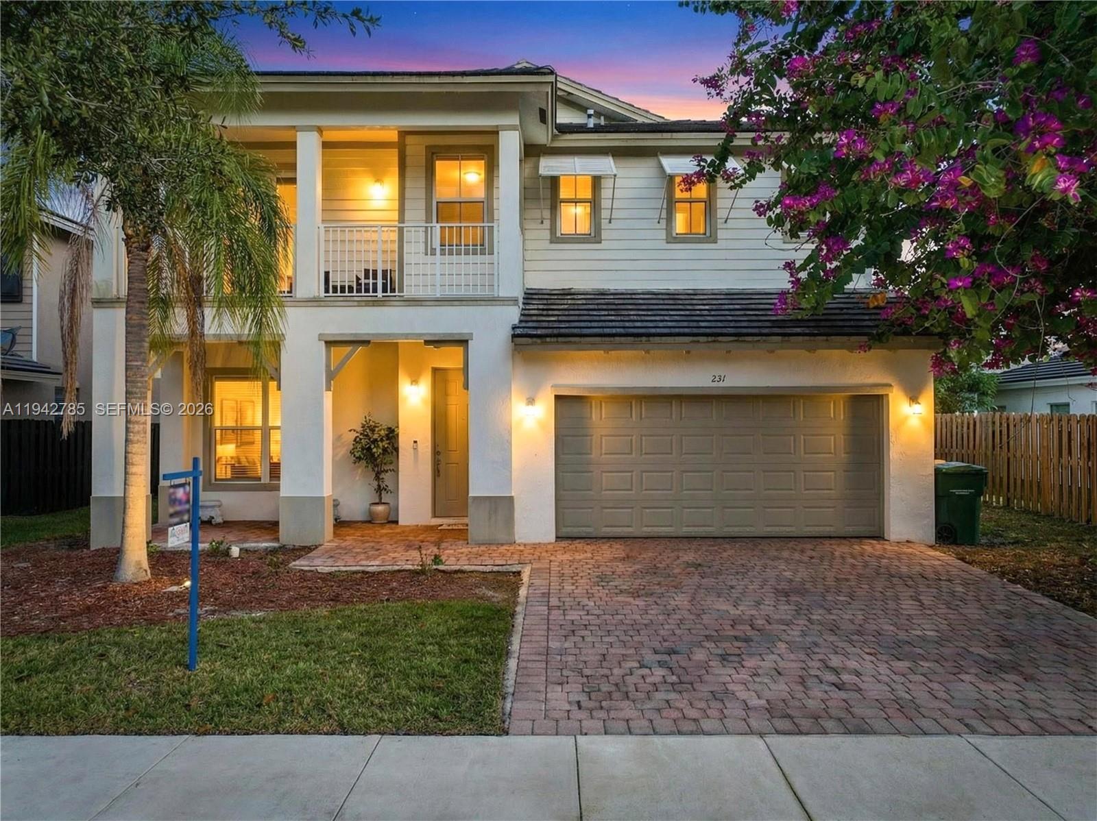 Stunning two-story single-family home with 4 bedrooms and 2.5 bathrooms in the highly sought-after Antigua ofIsles of Oasis. The property features spacious living, dining, kitchen, and family room areas. The primary bedroom is located downstairs and has a large bathroom with a dual vanity sink, a separate tub and shower, a designated laundry room, and a two-car garage. Upstairs, one of the three bedrooms has access to the front-facing balcony. Fully fenced oversized 9,849 sqft lot, large enough to build a pool. Enjoy clubhouse, community pool, full gym, jacuzzi, & play area. Great location! Nearby are supermarkets, Homestead Baptist Hospital, excellent schools, Homestead Airbase, US-1, and the Florida Turnpike. Enjoy an immersive 3D virtual tour. Low HOA! May your way begin here!