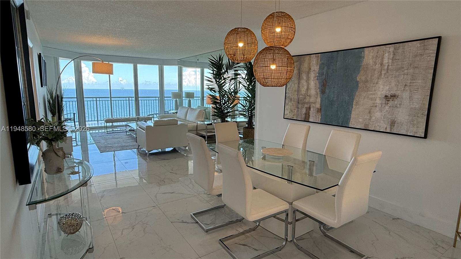 Stunning Oceanfront! Most desirable Direct Oceanfront line *01*. Bright and spacious 2-bedroom, 2.5-bathroom unit. Washer/Dryer inside the unit. Ocean Point is centrally located in Sunny Isles, directly on the beach and at walking steps from groceries, restaurants, banks, shopping and parks. Amenities include a grand lobby with bar and restaurant, fitness center, pool with 2 Jacuzzis, pool bar and beach service. Includes all utilities (electricity, water, cable, internet) Available after April 10.