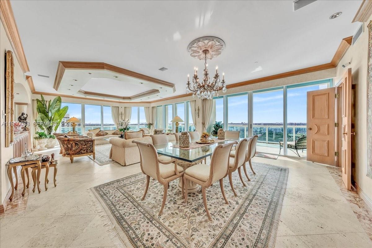Fabulous and spacious corner residence in the heart of Bal Harbour offering an exceptional lifestyle and a true must-see opportunity. This home spans 3110 Sqft PLUS almost 1000 sqft of exceptional SouthEast wrap-around terrace with spectacular breathtaking panoramic views of the intracoastal, Ocean and skylines. Featuring 2 private elevators with direct entry into your apartment, a grand living and dining room, a step-up living/den area, a large fully equipped eat-in kitchen, 4 + 1/2 bathrooms including his and hers master bathrooms, grand primary bedroom, a separate laundry room, a nanny's or infant room. Every room enjoys direct access to the oversized terrace, creating seamless indoor-outdoor living. Plus, enjoy the convenience and privacy of owning a poolside Cabana made up 160sqft with a full bathroom. Residents of the iconic Palace of Bal Harbour enjoy exquisite resort-style amenities, elevating this property to a rare and luxurious offering; such as valet service, 24hr security, pool & beach service, wonderful spa and excellent restaurant on site, fitness center and much more. Ideally located within walking distance of the world-renowned Bal Harbour Shops, the Harding District, and houses of worship as well as the fabulous new Bal Harbour waterfront park and new Bal Harbour Village recreational center. Discover the ultimate luxury lifestyle in Bal Harbour, perfectly blending sophisticated city living with effortless beachside elegance.
