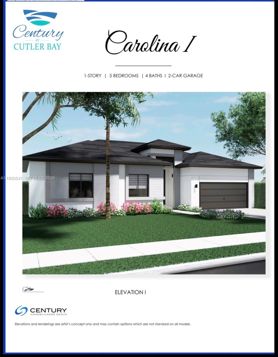 New construction in a very central area, One-story single-family house with 2 car garage, 5 bedrooms, 4 bathrooms, nice kitchen and bathrooms.