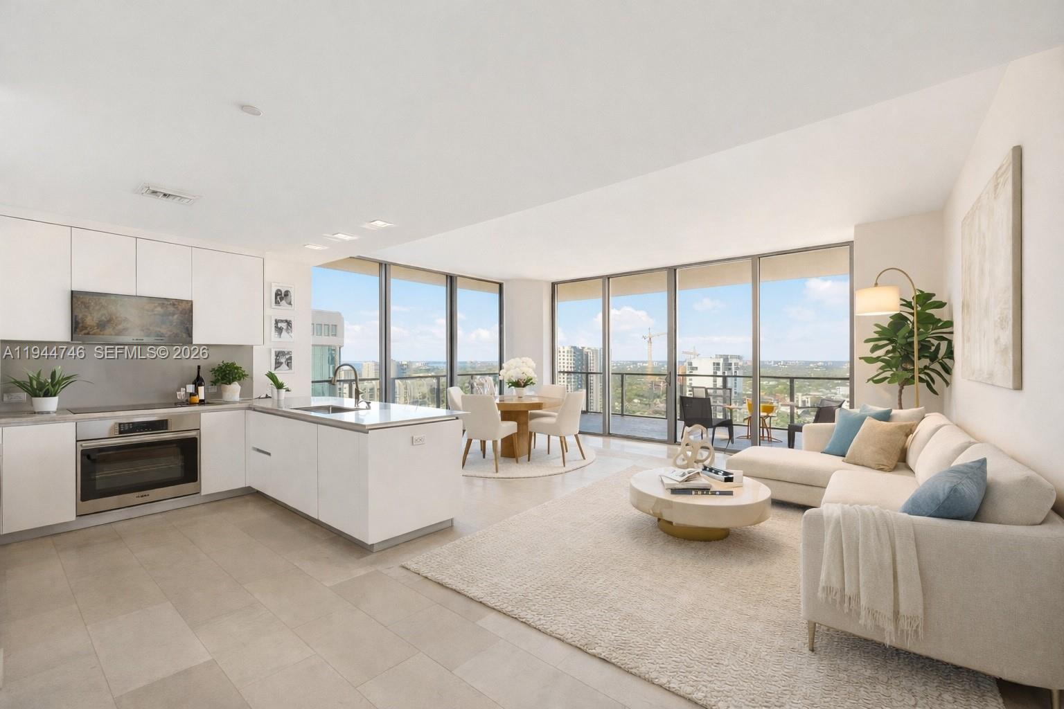 Live above it all at Rise at Brickell City Centre! This bright 23rd-floor residence offers 3 bedrooms + 3.5 baths with a sleek, modern layout, floor-to-ceiling glass, and an open living/dining space paired with a modern kitchen featuring premium finishes. Spacious primary suite plus two additional bedrooms, ideal for guests, family, or a dedicated office. Spacious private balcony, perfect for outdoor dining, lounging and taking in the Brickell Skyline. Rare in Brickell: TWO (2) assigned parking spaces included. Enjoy full-service luxury amenities including attended lobby, resort-style pool, fitness center, and resident lounge, all steps from world-class dining, shopping, and transit. Financing Available – Contact Listing Agent for lenders experienced with this building.