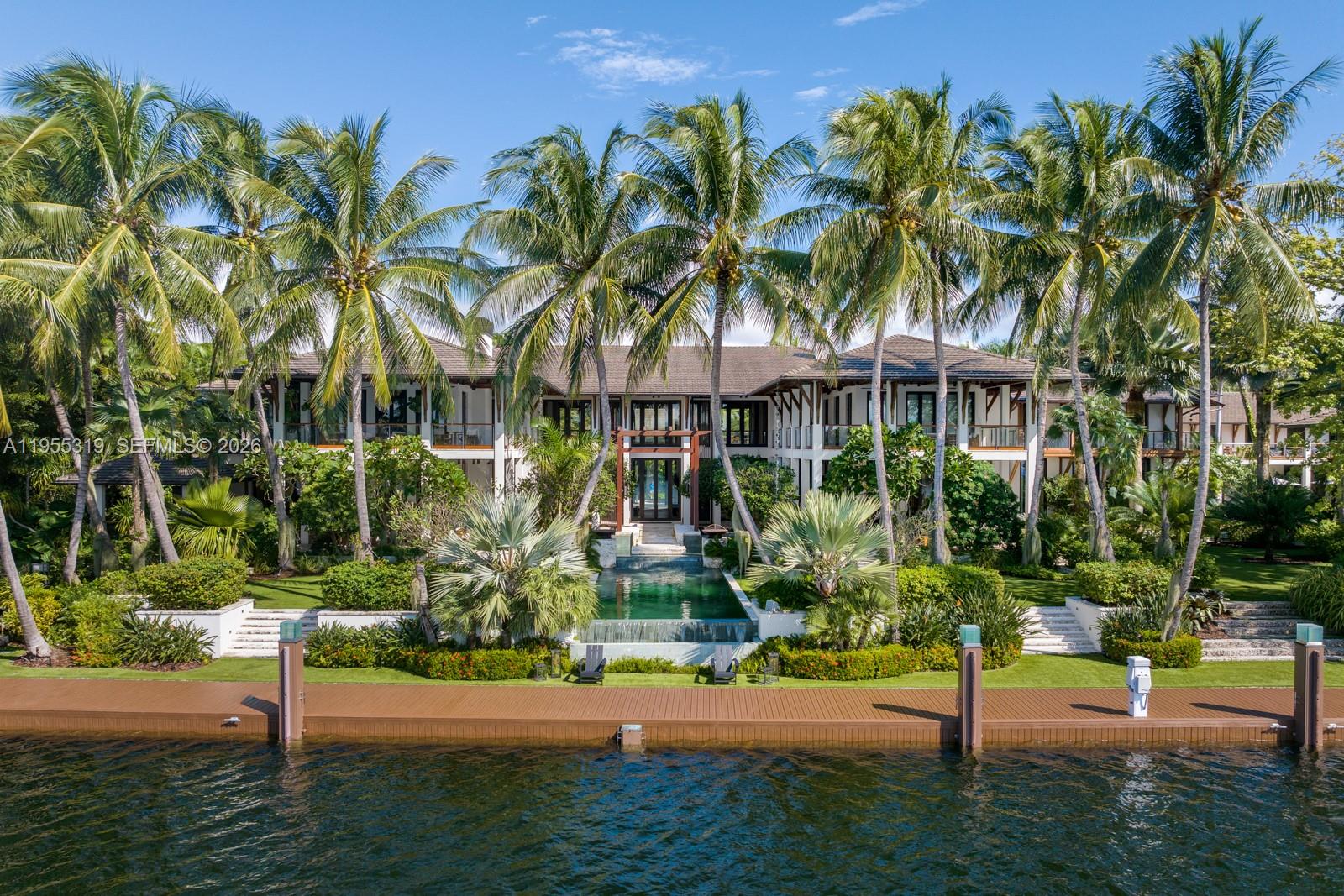 Ultra exclusive Gables Estates residence designed by renowned architect Cesar Molina. Villa Serenity is a modern tropical waterfront estate situated on over 2 acres, offering 35,000+SF across multiple structures & 335ft of pristine waterfront.Estate features 10+ beds, 14 baths & 2 half baths, designed for large-scale entertaining & private living. Includes separate 2-bed guest house & staff quarters. Amenities include full gym/spa, private salon, speak easy lounge, expansive grounds & 20 ton climate-controlled pavilion. Addl features: panic/safe room, generators, comm elevator, wine cellar & 8-car garage. Fully integrated lighting, audio, security & media systems. Villa Serenity offers a rare opportunity to own a fully self-sustained, ultra-private waterfront estate in one of South FL’s most prestigious residential enclaves.