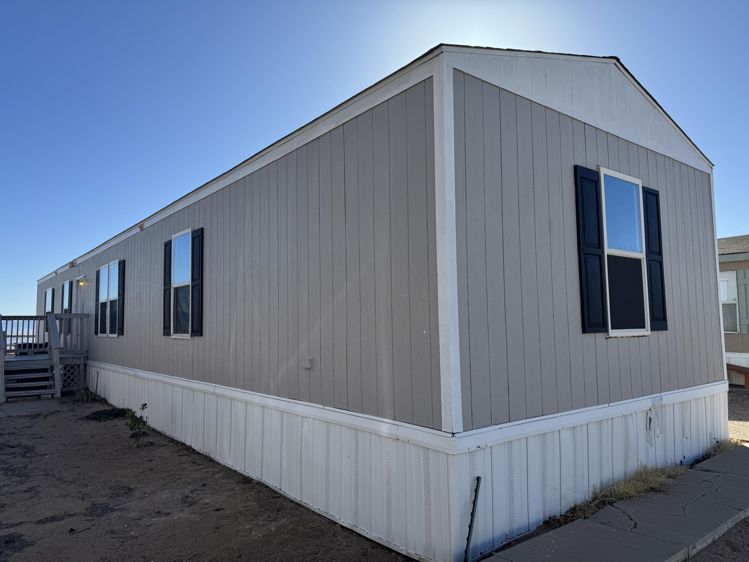 Beautiful 3 bedroom, 2 bath manufactured home located in the family friendly Tierra West Estates.  Home only, land NOT included.  Home has an open floor plan with island in kitchen, fresh paint, new stove/oven and more.  Home is located on the east side of community with wonderful views to the East.  Buyers must qualify with community office before purchase.  Lease amount is an estimate only, buyers to verify all actual lease amounts with community office.