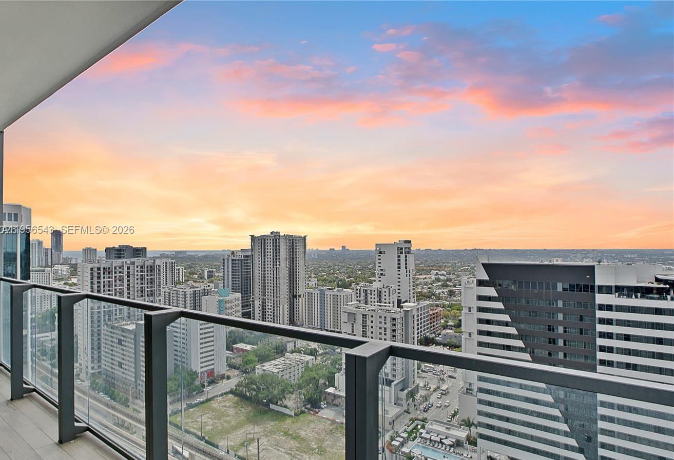 Priced to sell! Price is firm! This beautiful Unit is rented until June 2026 for $5,500/month (30-days lease termination clause). Best deal in the building! Enjoy sunsets and city skyline views from this beautiful 2 Bedroom 2.5 Bathrooms plus a large Den that can be a 3rd bedroom or a home office. The Gourmet kitchen features Italian cabinetry, high-end Bosch appliances including a wine cooler. One-of-a-kind residence with 1,400sf of living area. The best location right in the heart of Brickell! Walk to Brickell City Centre Mall, restaurants, shops, work.