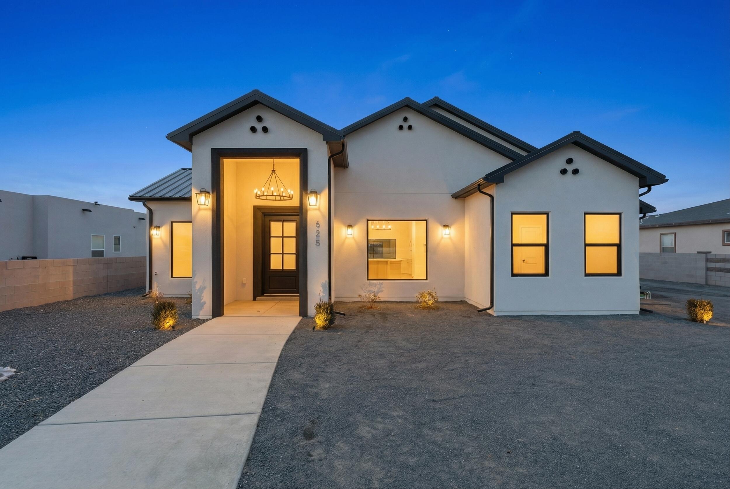 Beautifully designed 3-bedroom, 2-bath home with an office, offering a smart and functional layout perfect for modern living. The open concept main living area flows seamlessly from the living room into the dining area and kitchen, featuring a large island, ample counter space, and great natural light. The private primary suite includes a walk-in closet, ensuite bath with dual vanities and a walk-in shower. Two additional bedrooms and a full bathroom. A separate office provides flexible space for working from home. Additional highlights include a mudroom and pantry, a laundry room, and an attached garage The property is fully enclosed with an all brick wall and offers low maintenance landscaping with decorative rock and concrete. Schedule your showing today!