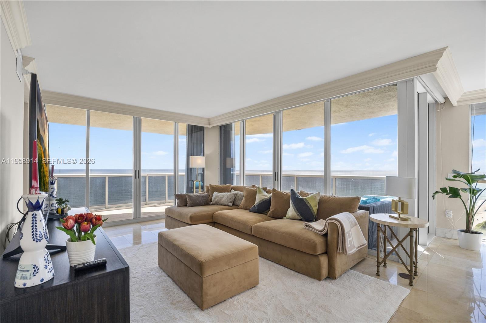 JUST RENOVATED | DESIGNER-FURNISHED | FIRST-LINE 3 BEDROOM IN SUNNY ISLES.Experience luxury oceanfront living in this fully renovated 3-bedroom apartment, located directly on the beach in Sunny Isles. This exceptional unit features a spacious balcony with breathtaking direct ocean views, and comes with 3 assigned parking spaces.Offered fully furnished with high-end designer furniture or unfurnished upon request — perfect for those seeking elegance and flexibility. Every detail has been thoughtfully selected to combine comfort with style.The building offers a full suite of resort-style amenities, including beach service, pool, gym, and more.