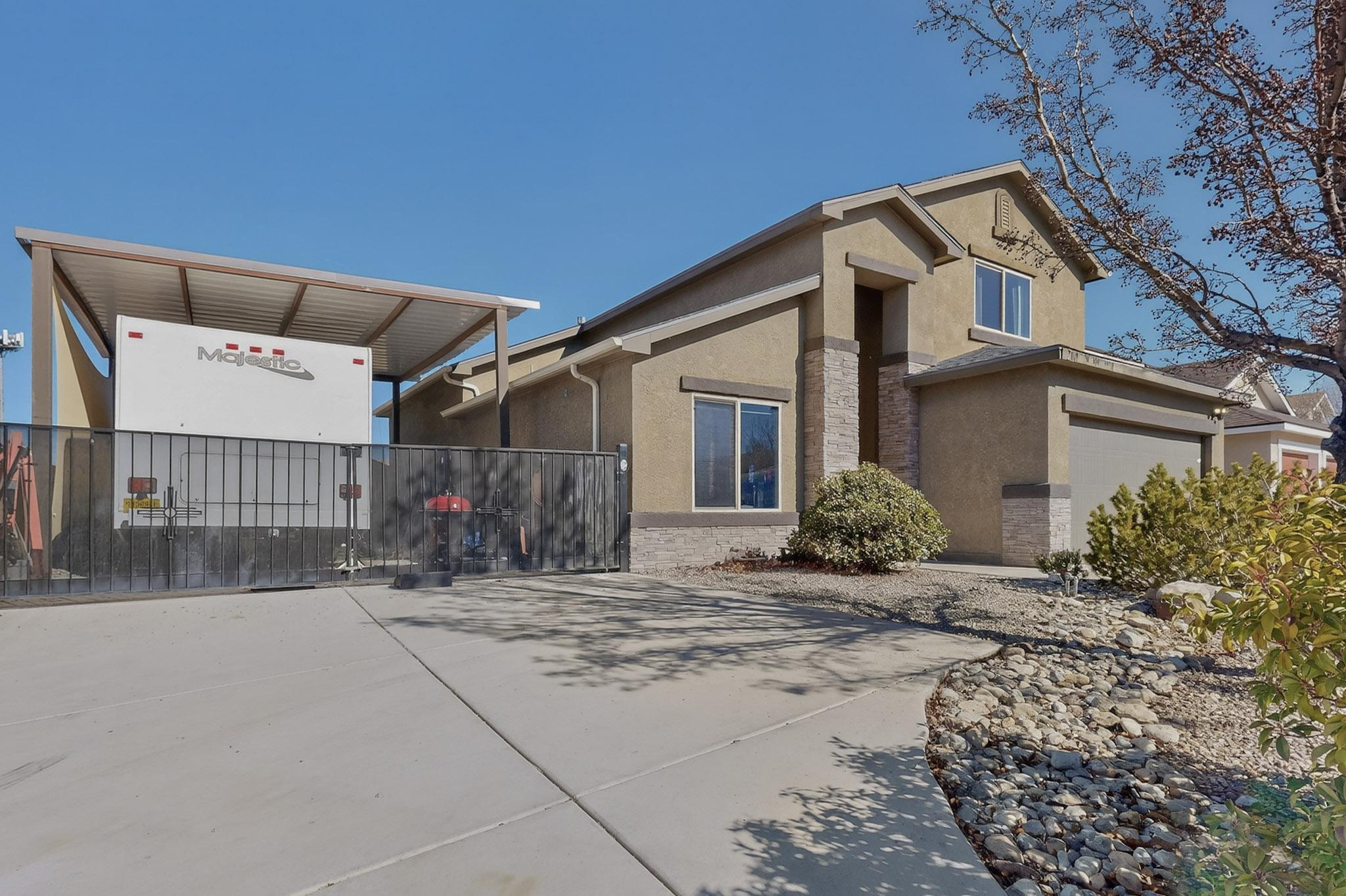 Don't miss this fantastic Cabezon home on a premium corner lot with NO HOA! Enjoy the convenience of a covered RV pad/parking on the side of the home, plus major updates already completed -- new roof in 2023 and new water heater in 2025. This home offers a great, functional floor plan with comfortable living spaces and  an excellent flow for everyday living and entertaining. Kitchen includes stainless steel appliances. A rare opportunity in a desirable area with added parking and no monthly HOA fees! Schedule your tour today!