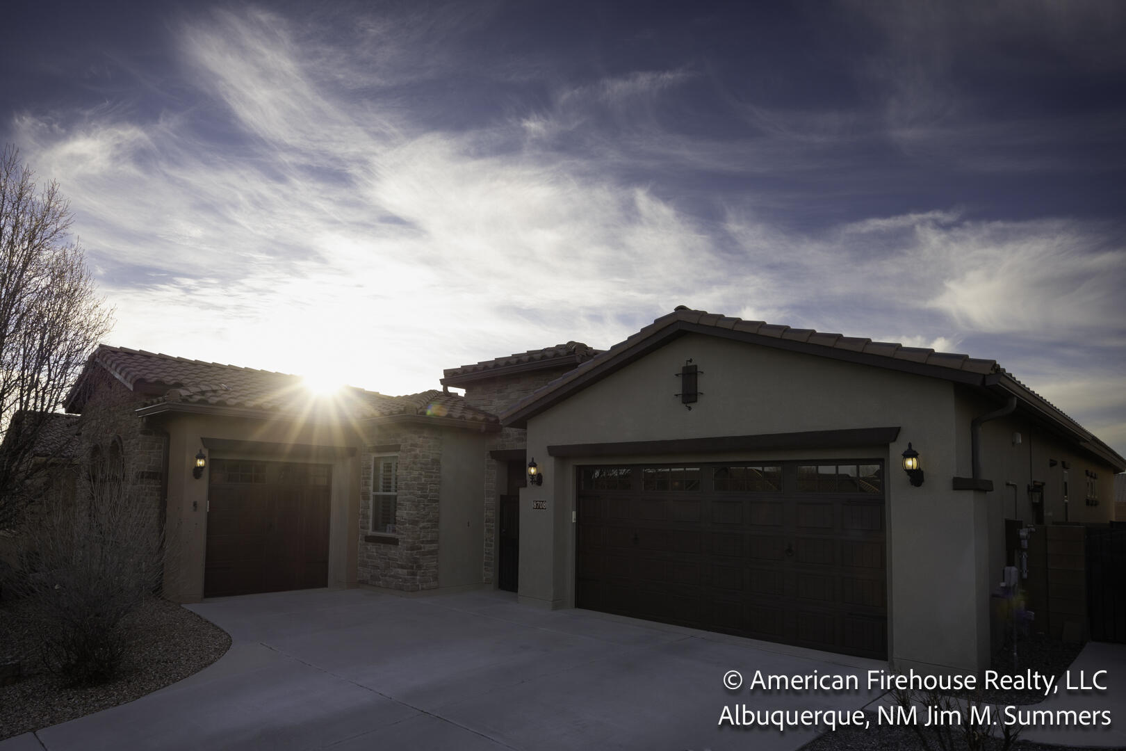 Elegant open-concept home with a gourmet kitchen w/granite countertops, fully tiled backsplash, upgraded cabinetry, huge walk-in pantry, and breakfast bar island. Soaring 10-ft ceilings, graceful archways, and recessed ceiling details enhance the spacious layout. Plantation shutters throughout for excellent light control, split-bedroom design offers a private primary suite with a fully tiled two-person shower & dual granite sinks. Highlights include bay windows, stainless steel appliances, tankless water heater, owned water softener & owned solar system. 2 car & hobby garage feature epoxy floors, storage & hobby garage windows. Outside is a covered patio, gas fire pit, water feature & easy-care landscaping, no neighbors across the way, on a premium elevated lot on a quiet dead-end street.