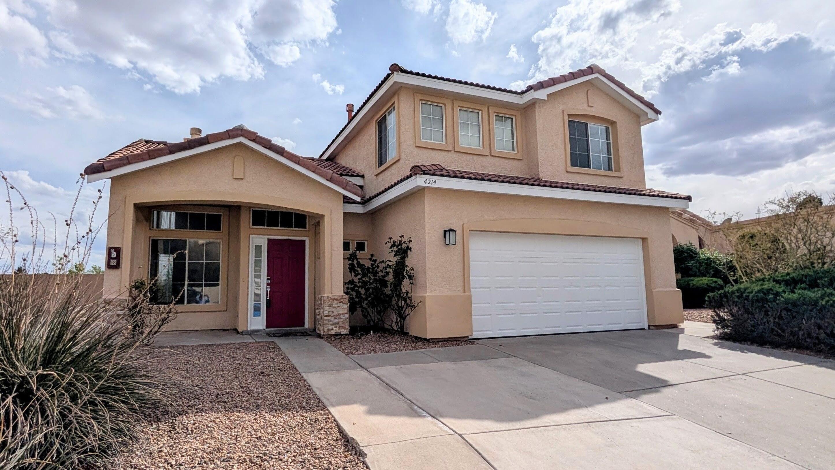 $5000 seller contribution to buyers closing costs offered. Detached studio  Fresh exterior paint  Backs to arroyo trails  Near Cottonwood Mall. Located in the desirable Seven Bar area near Salida del Sol Park, this 1,825 sq ft home offers abundant natural light with 28 windows, high ceilings, refrigerated air, and a fireplace. Kitchen features stainless appliances with gas range. Tile and laminate flooring throughout--no carpet. Separate living and family rooms provide flexible space. The 252 sq ft detached studio/casita includes power, heating, and cooling--ideal for office, gym, or studio. Covered patio, storage building, oversized driveway, and nearby walking trails complete the setting.
