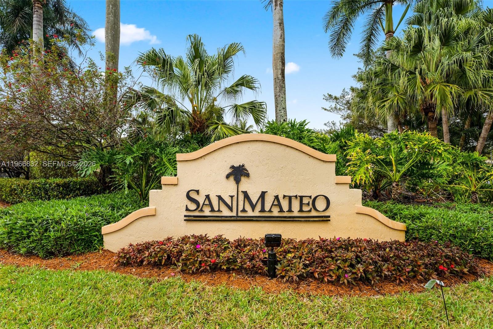 Weston - San Mateo, corner two story townhome with 4-bedrooms, 2 1/2 bathrooms with 1 car garage. Brand new hardwood laminate flooring throughout and beautifully remodeled bathrooms. Bright and spacious layout with all bedrooms conveniently located on the second floor. Enjoy a screened-in patio, perfect for relaxing or entertaining. New AC installed in 2024. Ok to lease upon resale. Located in a family-friendly gated community offering a community pool, playground, and plenty of guest parking. Prime location in the heart of Weston, close to top-rated schools, parks, dining, and shopping.