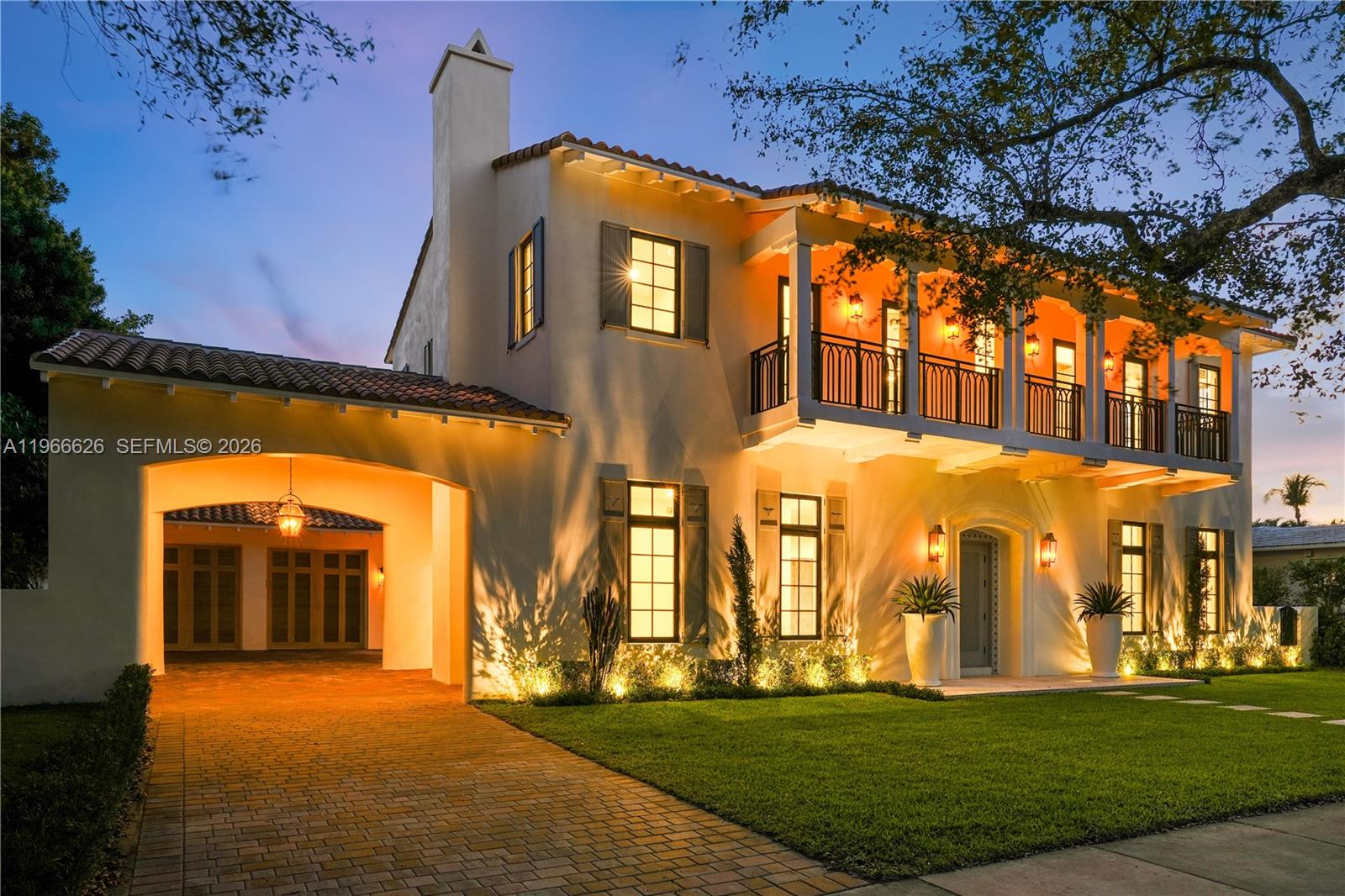 Architecture, scale, and execution converge in this exceptional new construction offering 4,455 square feet under A/C.Designed with intention and individuality, this six-bedroom plus office residence delivers a rare level of completeness: every bedroom features its own private balcony, full bathroom, and walk-in closet — a level of comfort typically reserved for custom estates.A separate, fully independent suite with its own bath and walk-in closet adds versatility and privacy rarely found in today’s market.The outdoor setting is equally compelling, with a pool and spa designed to complement the home’s modern lines. Three covered parking spaces and three additional parking spots provide functionality without compromise. Built elevator-ready, the home anticipates future needs while maintaining architectural integrity.From its commanding exterior presence to its thoughtfully executed interior spaces, this property is positioned to redefine its surroundings. The design alone sets it apart — the experience inside confirms it.
