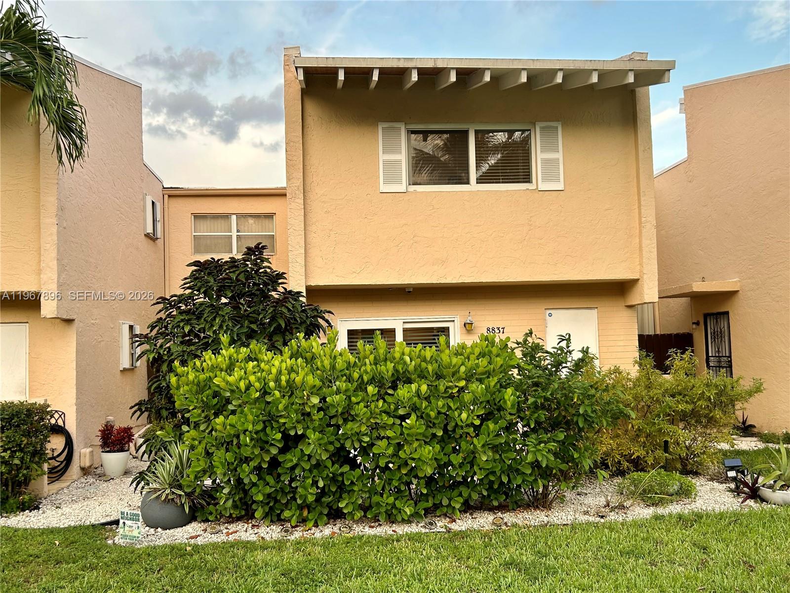 Impressive exterior facade at 8837 4th Ave Rd - Townhouse in Miami Shores