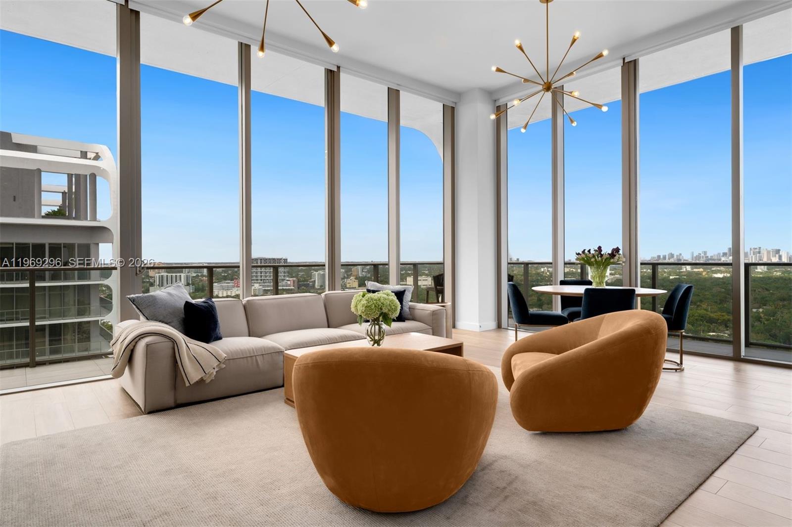 Welcome to Mr. C Bayshore Residences at 2655 S Bayshore Dr, Miami, FL. This Lower Penthouse spans 1,662 sq ft with 3 bedrooms and 3.5 bathrooms. Enjoy breathtaking views, 11' ceilings, and a chef’s kitchen with premium appliances. The master suite offers a custom closet and a spa-like bathroom with a soaking tub and shower. Plenty of outdoor space with the wrap-around terrace with stunning Miami skyline views. Residents enjoy a heated pool, spa, restaurant, gym, yoga studio, and game room. Services include doorman, concierge, valet, and butlers, with parking for 5 cars. Experience the epitome of Italian hospitality in Coconut Grove at Mr. C Residences.