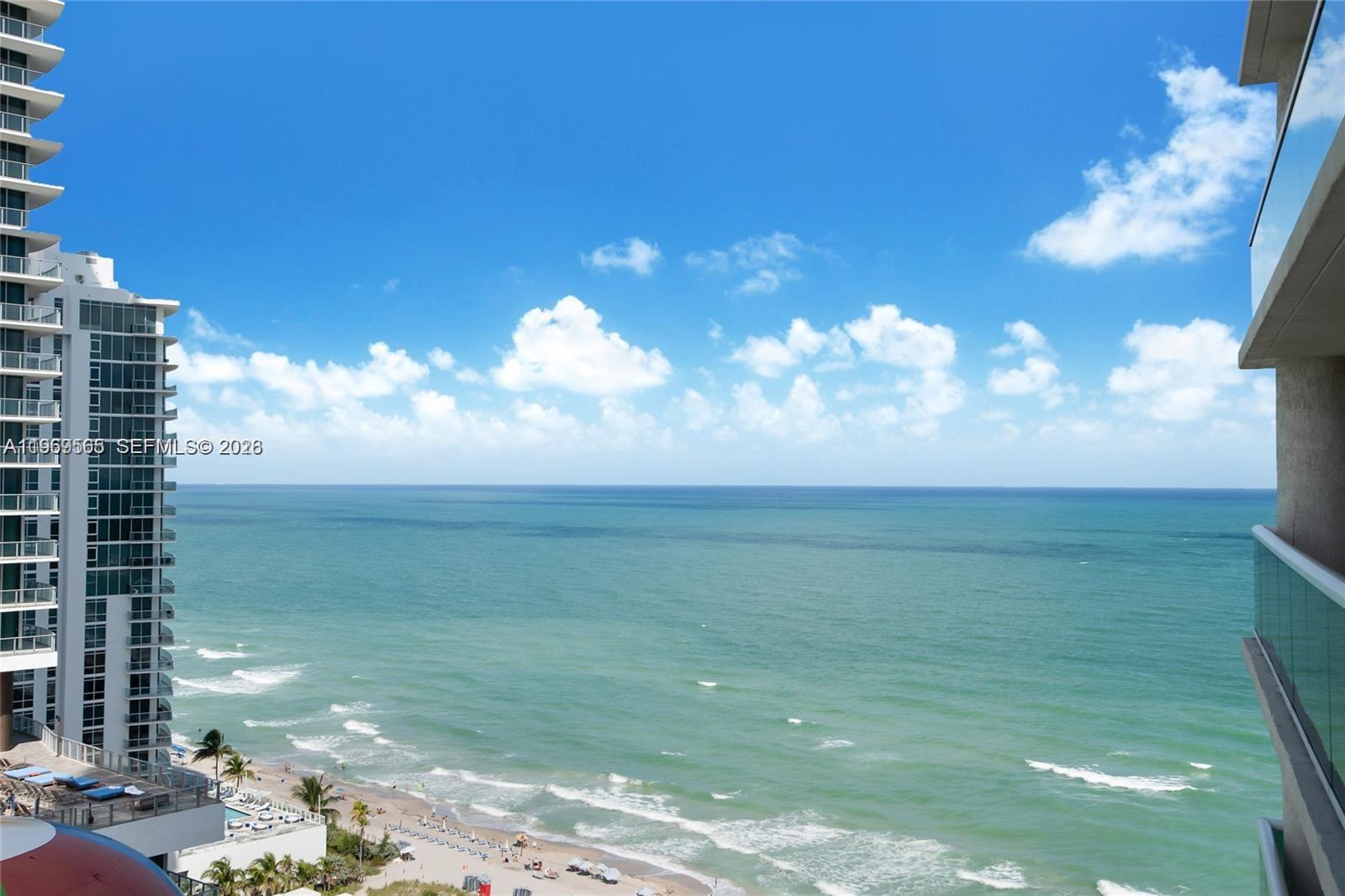 Stunning northeast corner unit offering direct ocean & intracoastal views of Hollywood & Ft Lauderdale. Marble floors in all living spaces. Enjoy the ocean views  on your nearly 600 sq ft wraparound balcony. The resort-style community features a 50,000 sq ft oceanfront fitness center & spa, beach service with chairs and towels, valet, dual heated pools, concierge, 2 dog parks, & restaurant. With a public park next to the community & Gulfstream Park & Casino up the street, you’ll never lack entertainment. Make the beach and ocean your front yard and Beach Club your home. 30 day minimum lease permitted 12 times per year. Best priced unit for this most desired line!