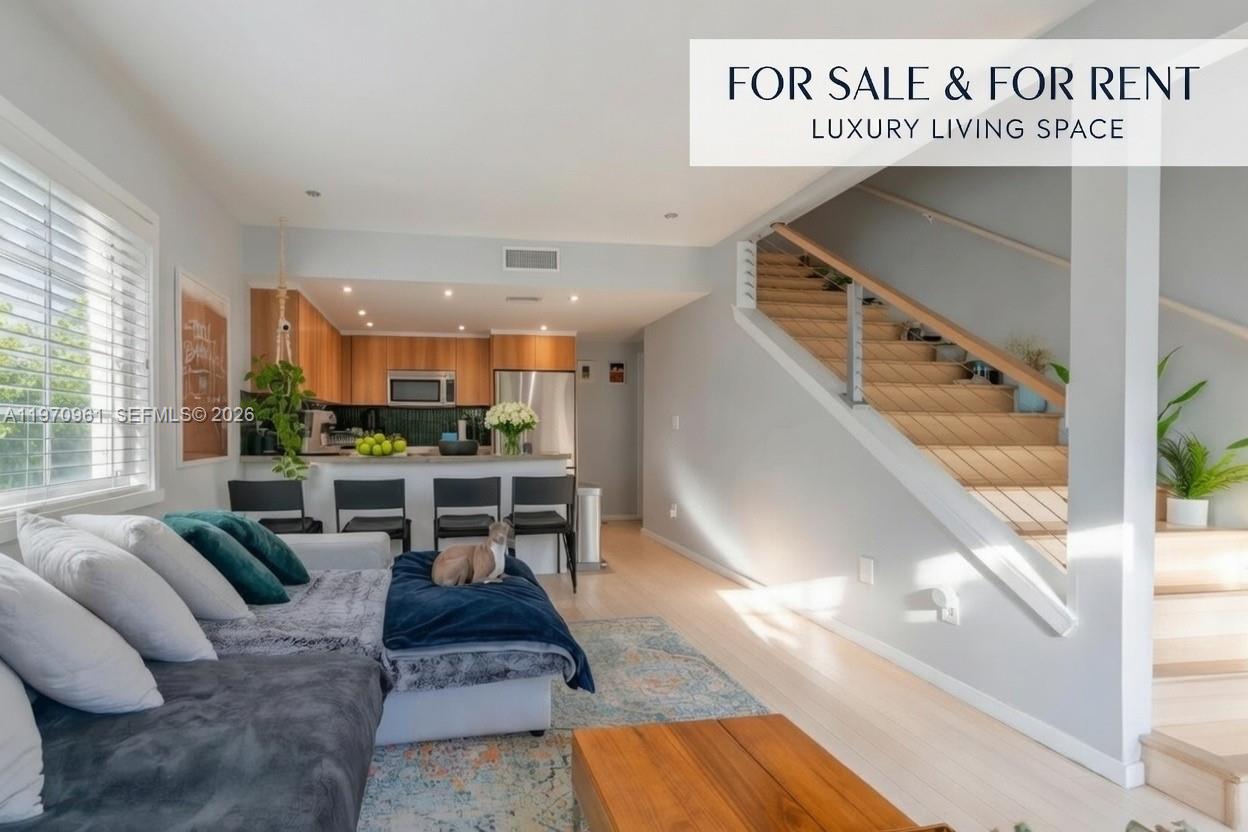 Tenant occupied for 12 months paying $5900 per month lease ends April 2027.Beautiful Townhome in the Heart of South BeachThis stunning 2-bedroom, 2.5-bathroom townhome offers 1,278 sq ft of beautifully designed living space in one of the most desirable areas of South Beach.Enjoy a private patio, perfect for entertaining guests, hosting gatherings, or simply relaxing in your own outdoor retreat. Surrounded by the lush greenery of South Beach’s largest park, this home provides a rare combination of tranquility and prime location.Additional features include private parking and a separate private entrance, offering exceptional privacy and convenience.A true hidden treasure in the heart of it all.