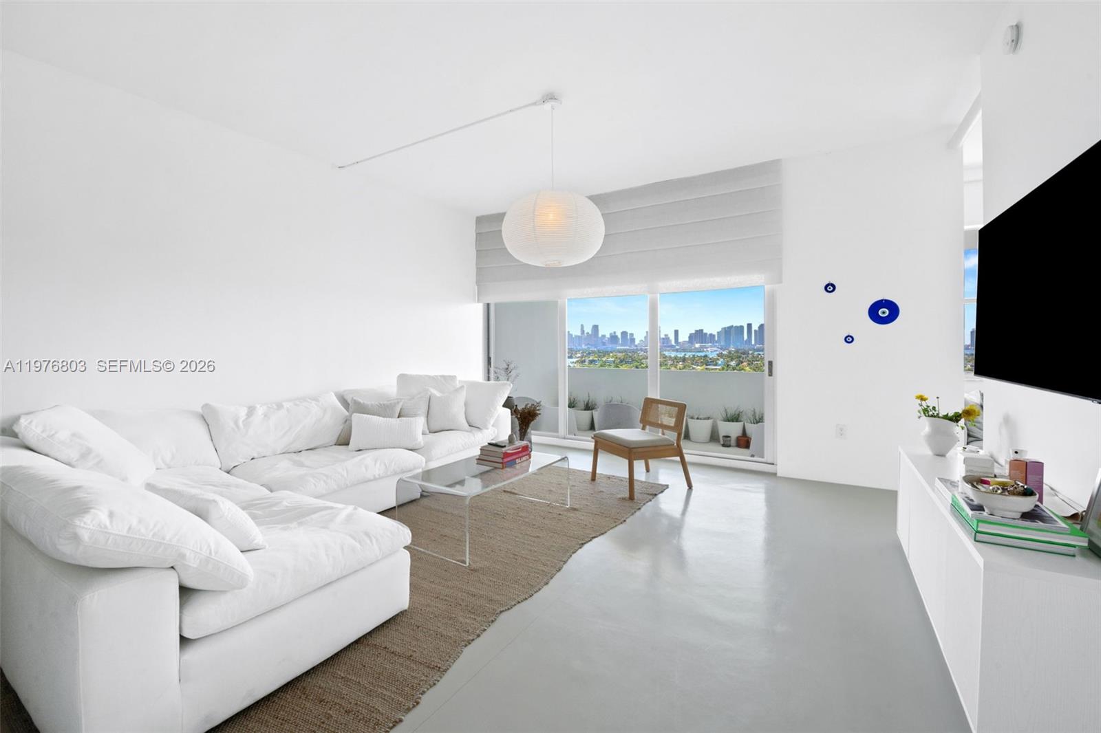 Modern kitchen with designer features at 3 Island Ave - Condo in Miami Beach