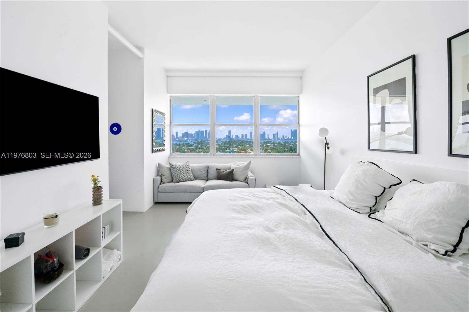 Well-appointed guest bedroom at 3 Island Ave - Condo in Miami Beach