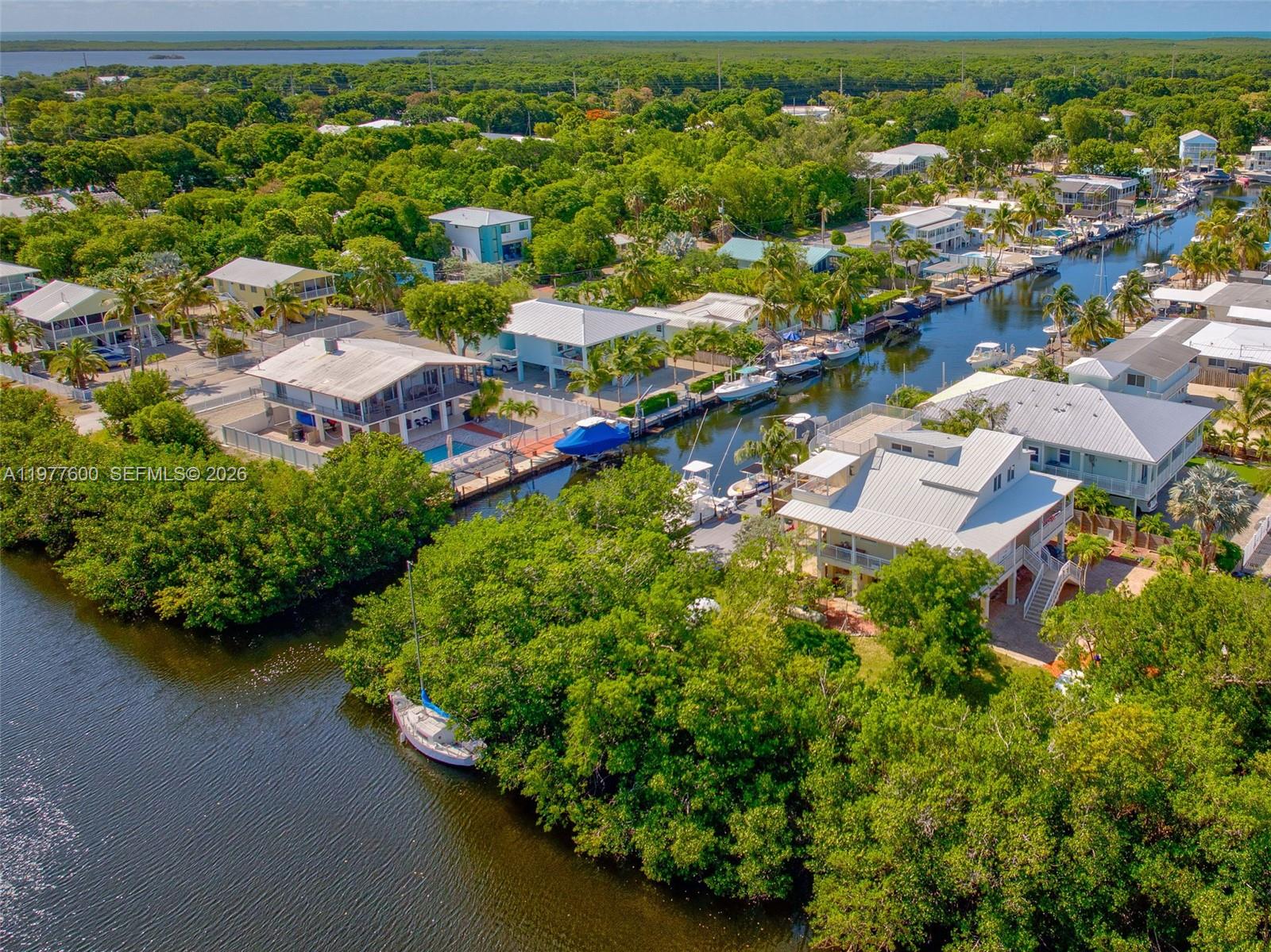 Waterfront views and dock access at 894 Ellen Dr - Luxury Home in Key Largo