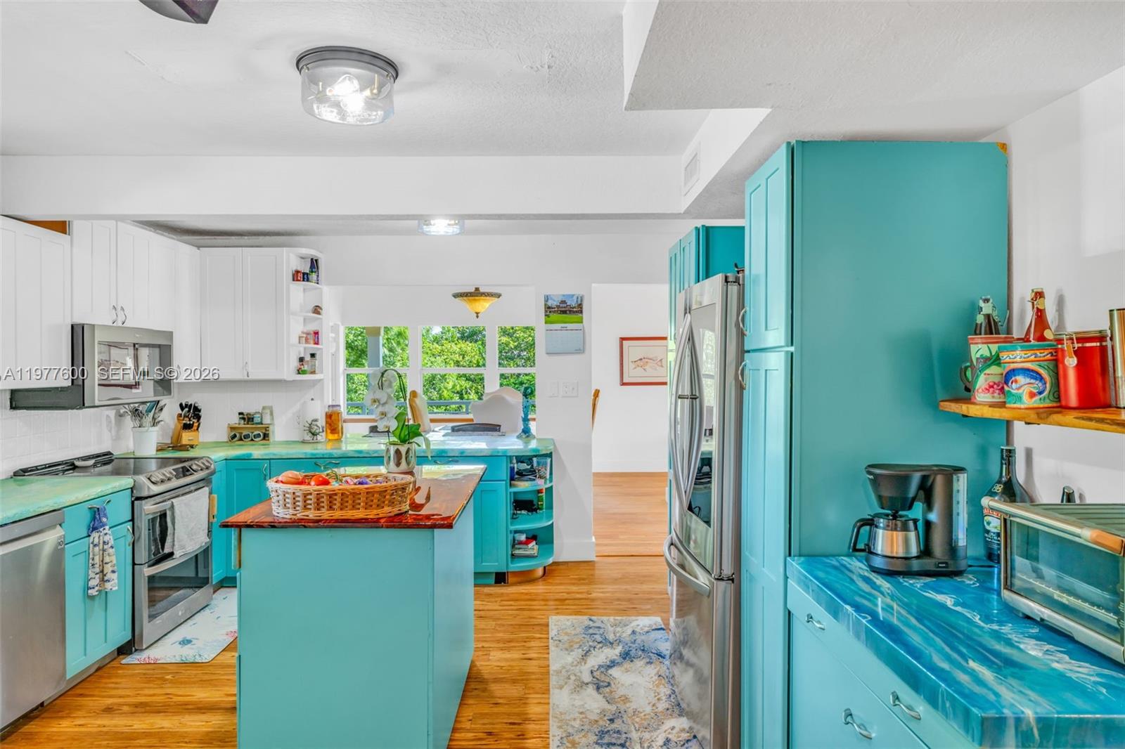Modern kitchen with designer features at 894 Ellen Dr - Luxury Home in Key Largo
