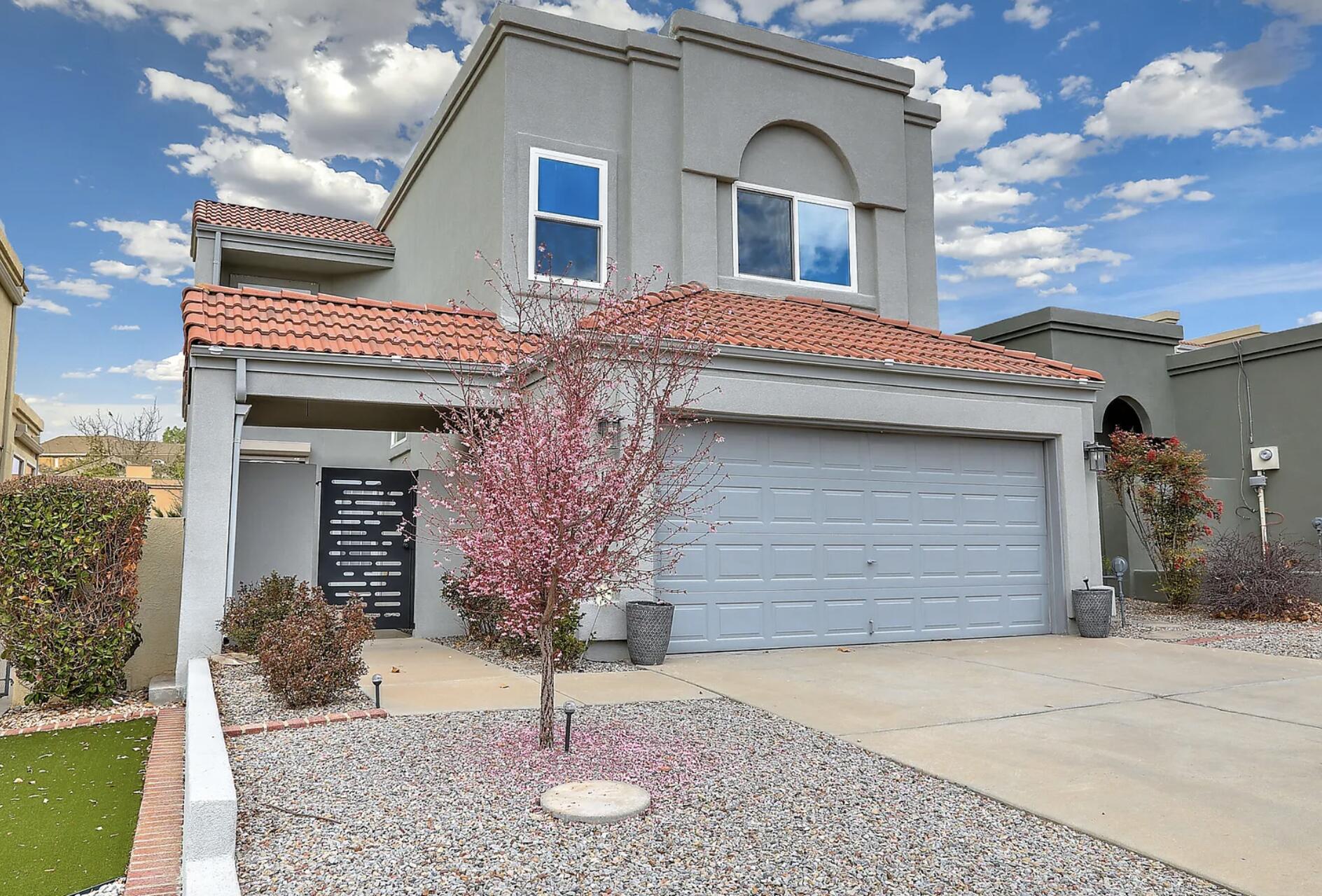 Academy Area Investment Opportunity! Modern, light-filled home with a tenant in place paying $3,600/month, providing immediate income potential. This well-maintained property features 3 bedrooms plus an office and a beautifully updated kitchen with quartz countertops and stainless steel appliances. Bathrooms have been updated and the home offers wood, vinyl, and newer carpet flooring. A multi-sided gas fireplace creates a warm focal point between the living and dining areas. The spacious primary suite includes double vanities, a large walk-in closet, garden tub, and separate shower. Major upgrades include a new TPO roof, newer stucco, and new AC & furnace. Enjoy the private backyard with pool and fire pit, plus automatic metal security covers on all downstairs windows.
